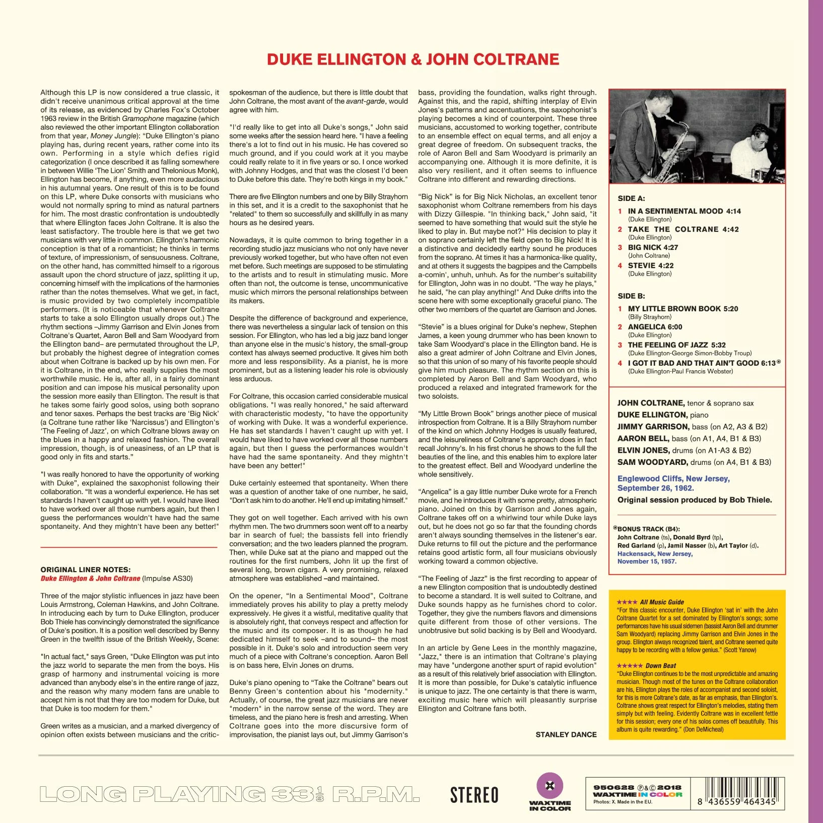 Duke Ellington And John Coltrane (Limited Edt. Purple Vinyl)