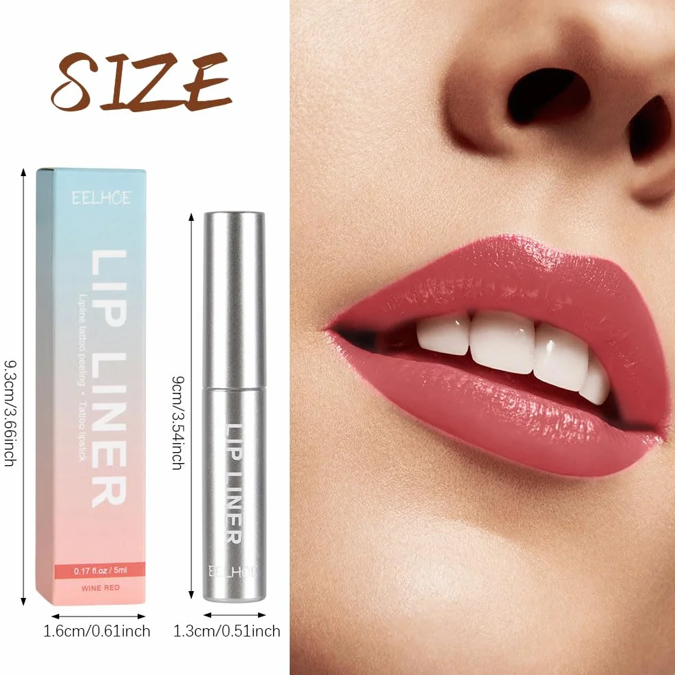 LOPHE Peel Off Lip Stain, tatuaż do ust z matowym wykończeniem, długotrwała farba do ust, odporna na działanie wody, trwała, 5 ml, czerwone wino