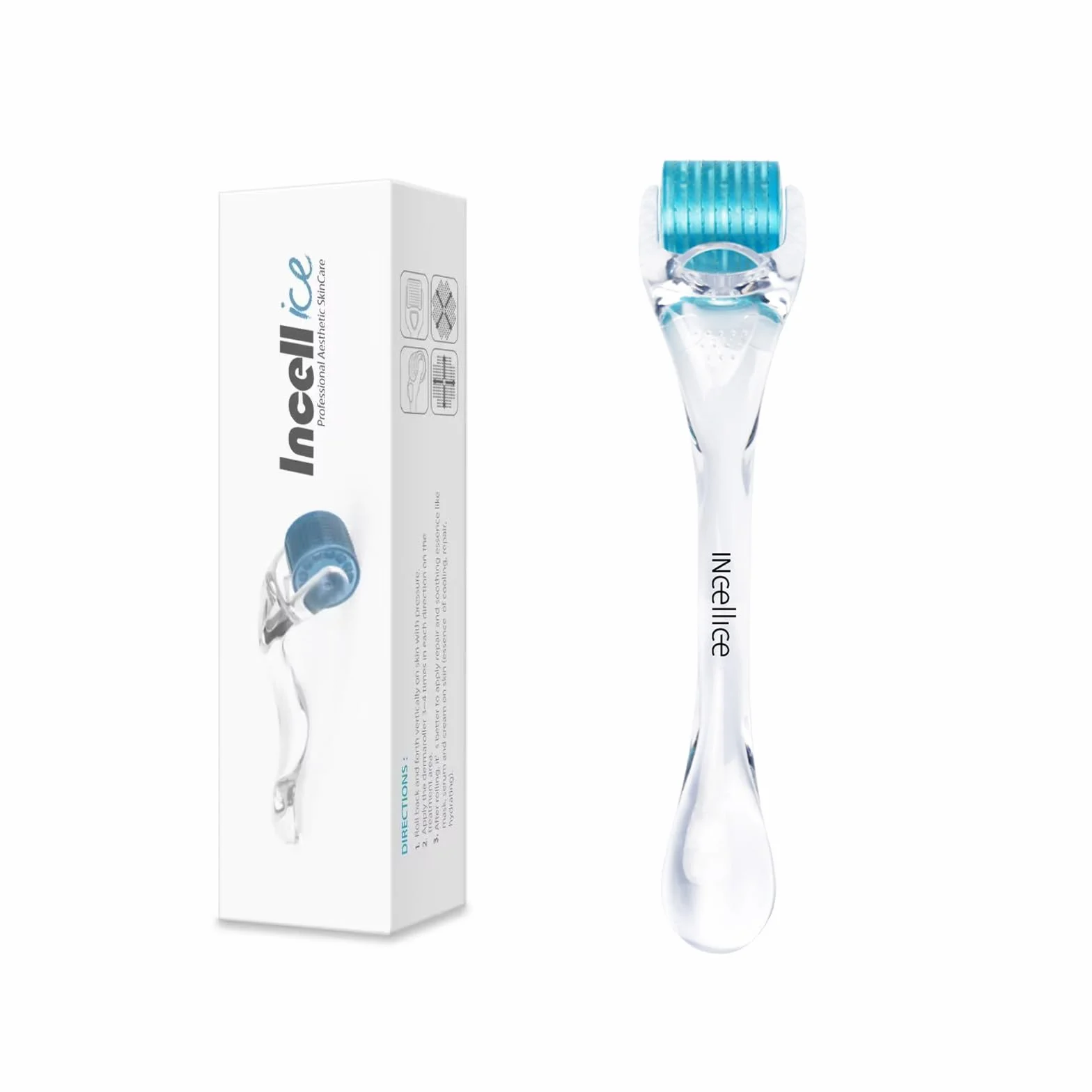 Derma roller 1,0 profesjonalny mikronażylacz z 200 igłami tytanowymi do włosów brody twarzy i ciała