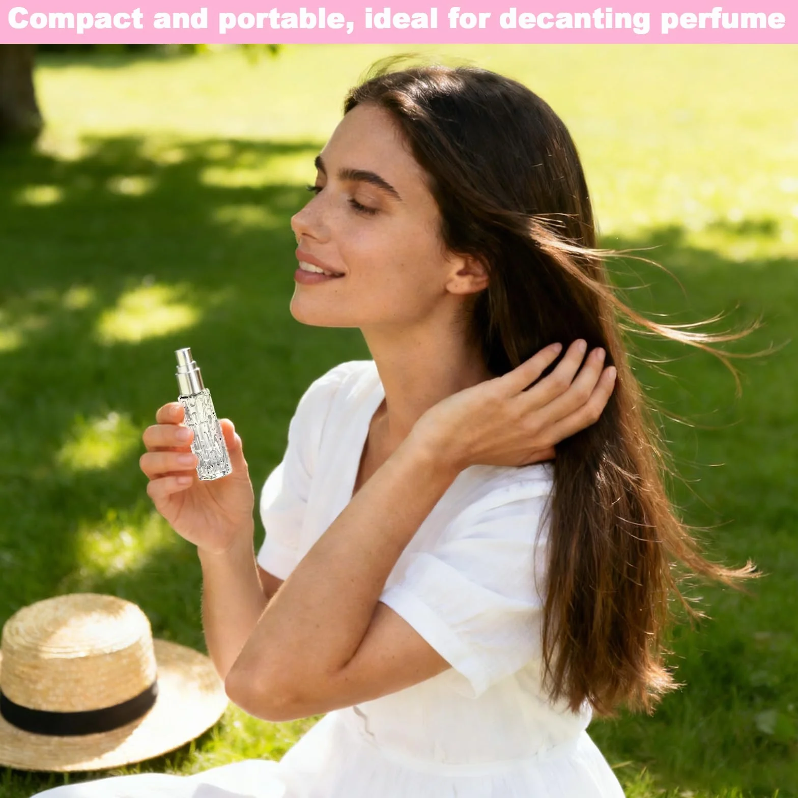 Rozpylacz do perfum 10 ml ze słomką lejkiem naklejkami zestaw 4 sztuki