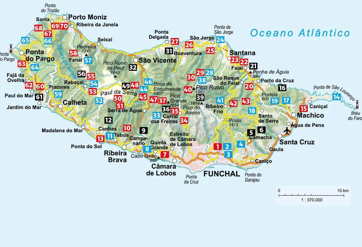 Madere / madeira (ang): The finest levada and mountain walks. 70 walks. With GPS tracks