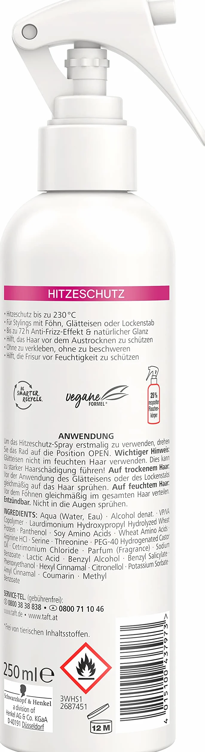 Taft Spray ochrony przed wysoką temperaturą 250 ml 230°C