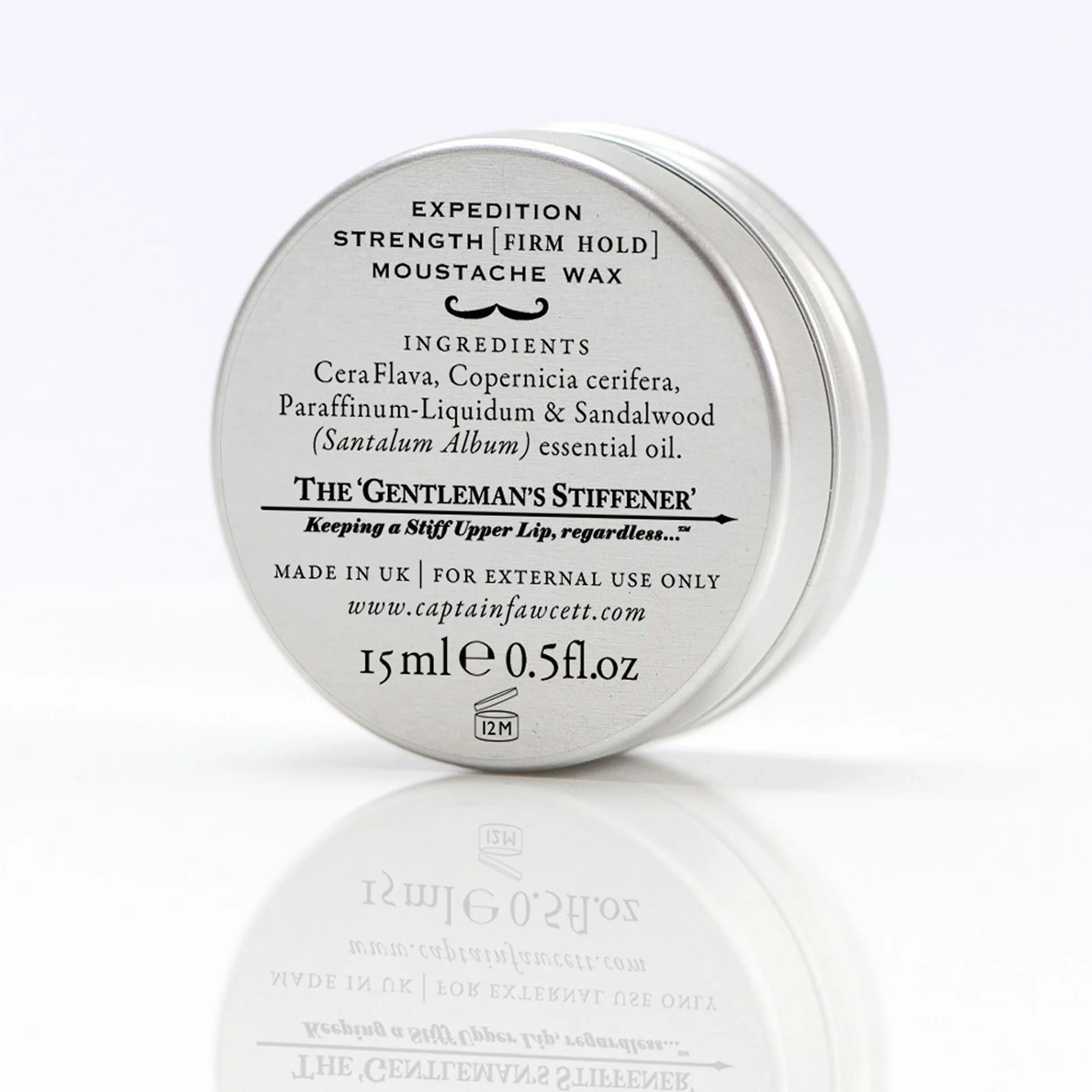 Captain Fawcett Expedition Strengh wosk do wąsów z drewna sandałowego 15 ml