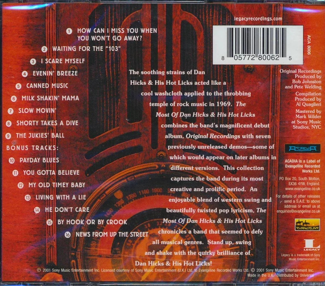 The Most Of Dan Hicks And His Hot Licks