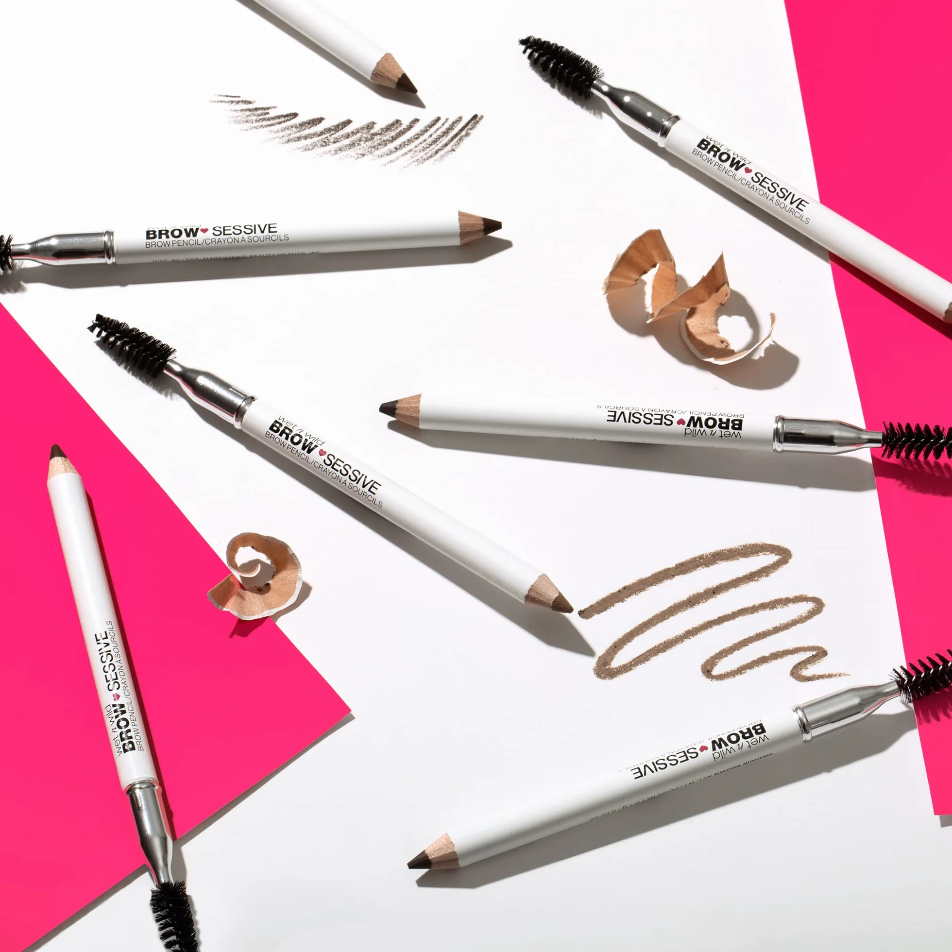 Wet n Wild, Kredka do Brwi Brow-Sessive, Kredka do Brwi z Dwoma Końcówkami i Szczoteczką do Cienkich i Grubych Brwi, Naturalny Wygląd, Możliwość Budowania Koloru, Odcień Medium Brown