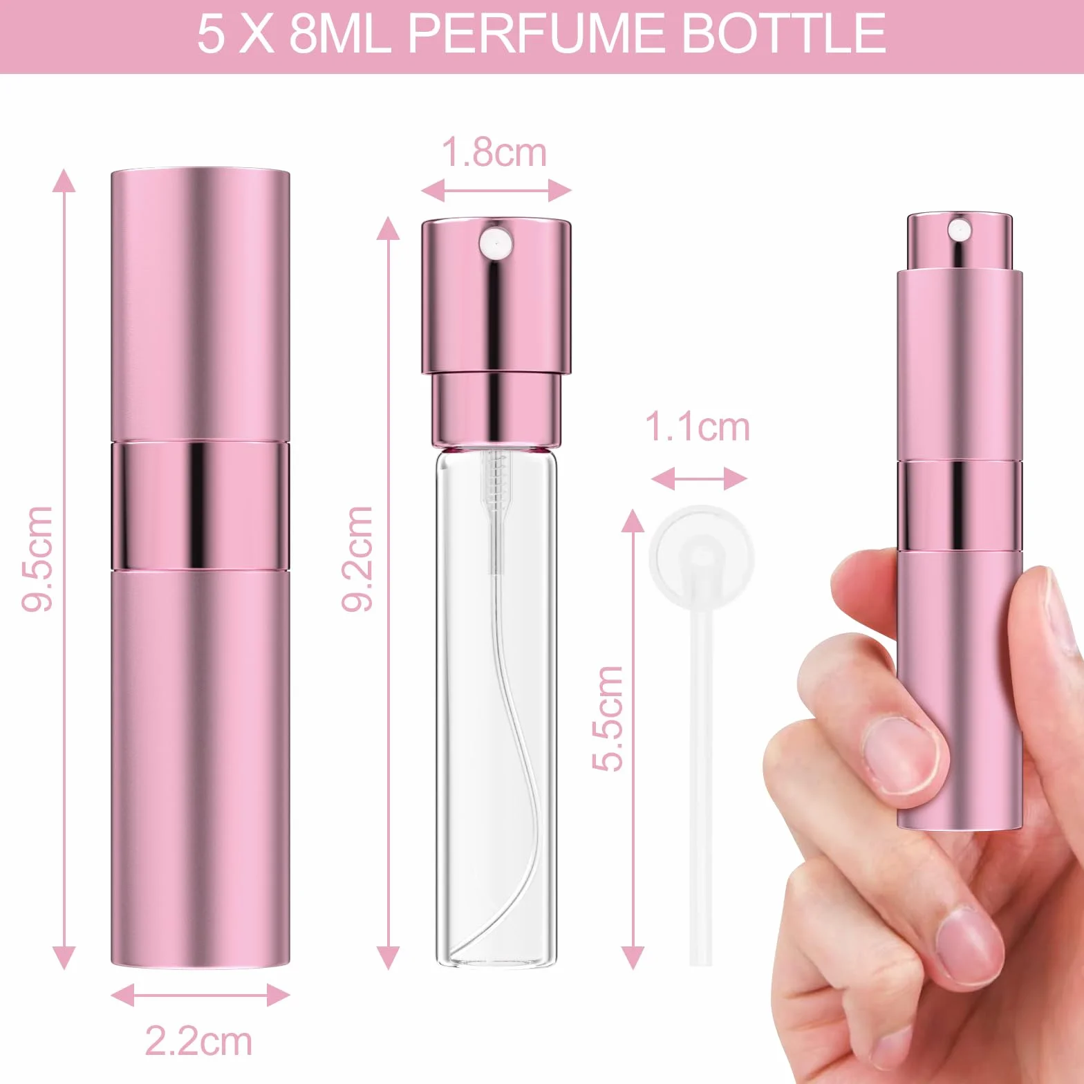 Newpop Rozpylacz do perfum 5 sztuki pusty
