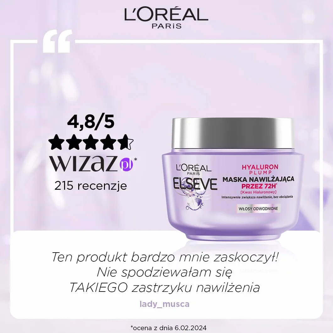 Elseve Hyaluron Plump Maska Nawilżająca 300 ml