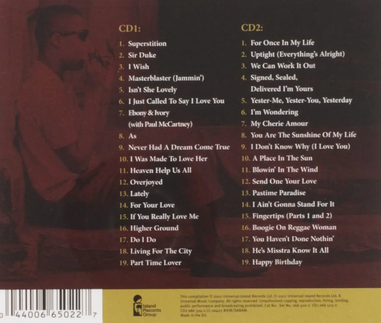 Stevie Wonder The Definitive Collection 2002