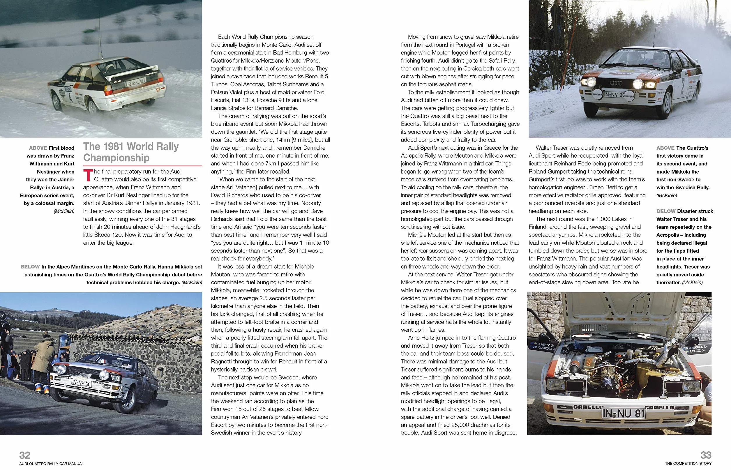 Audi Quattro Rally Car Manual: 1980 to 1987 (includes Group 4 & Group B rally cars)