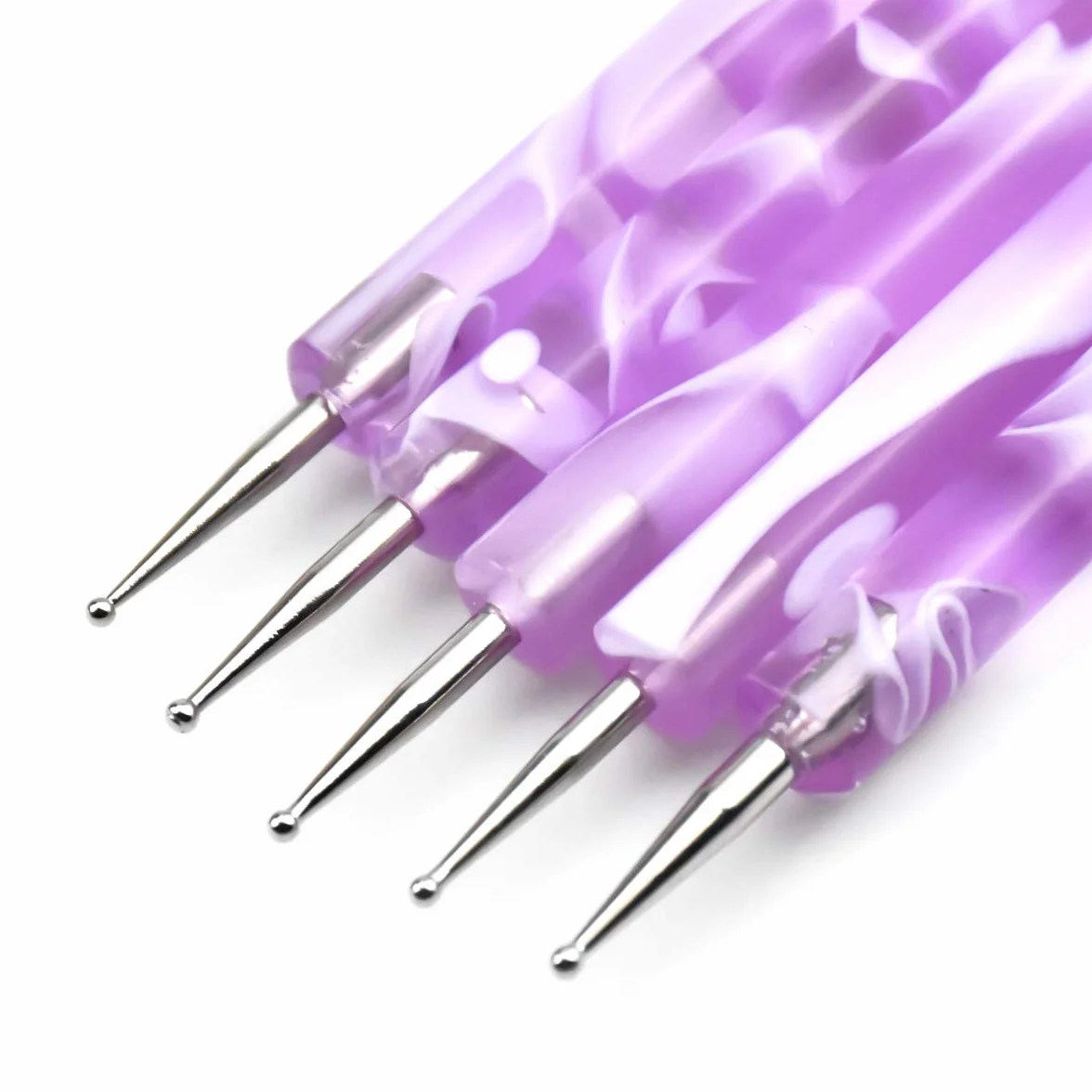 Jinlaili 5 szt. pisaków do kropek, kropki, pisak do paznokci, zestaw narzędzi do manicure, zestaw narzędzi do marmurkowania, kropki, sztuka paznokci, zestaw narzędzi do zdobienia paznokci (niebieski)
