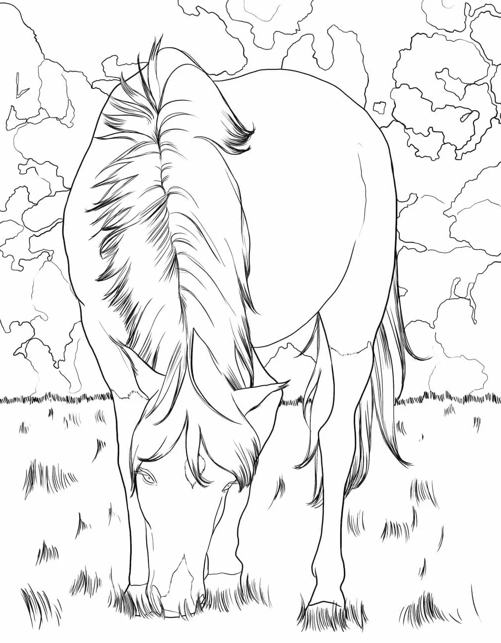 Horse Coloring Book: For Kids Ages 9-12: 4