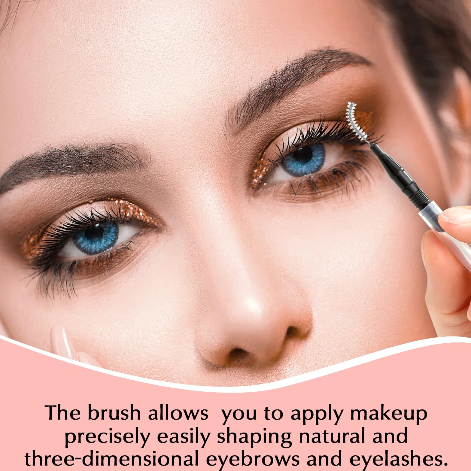 120Pcs Micro Eyebrow Brush with Cap Brow Lamination Spoolies for Eyebrow Eyelash Lash Lift and Tint Tools