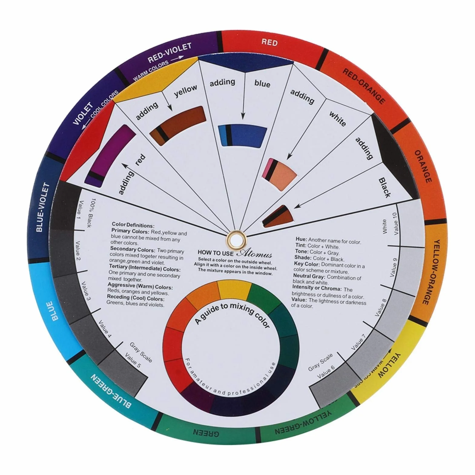 Tattoo Color Wheel Color Mix Guide Chart for Permanent Makeup Pigment Supplies
