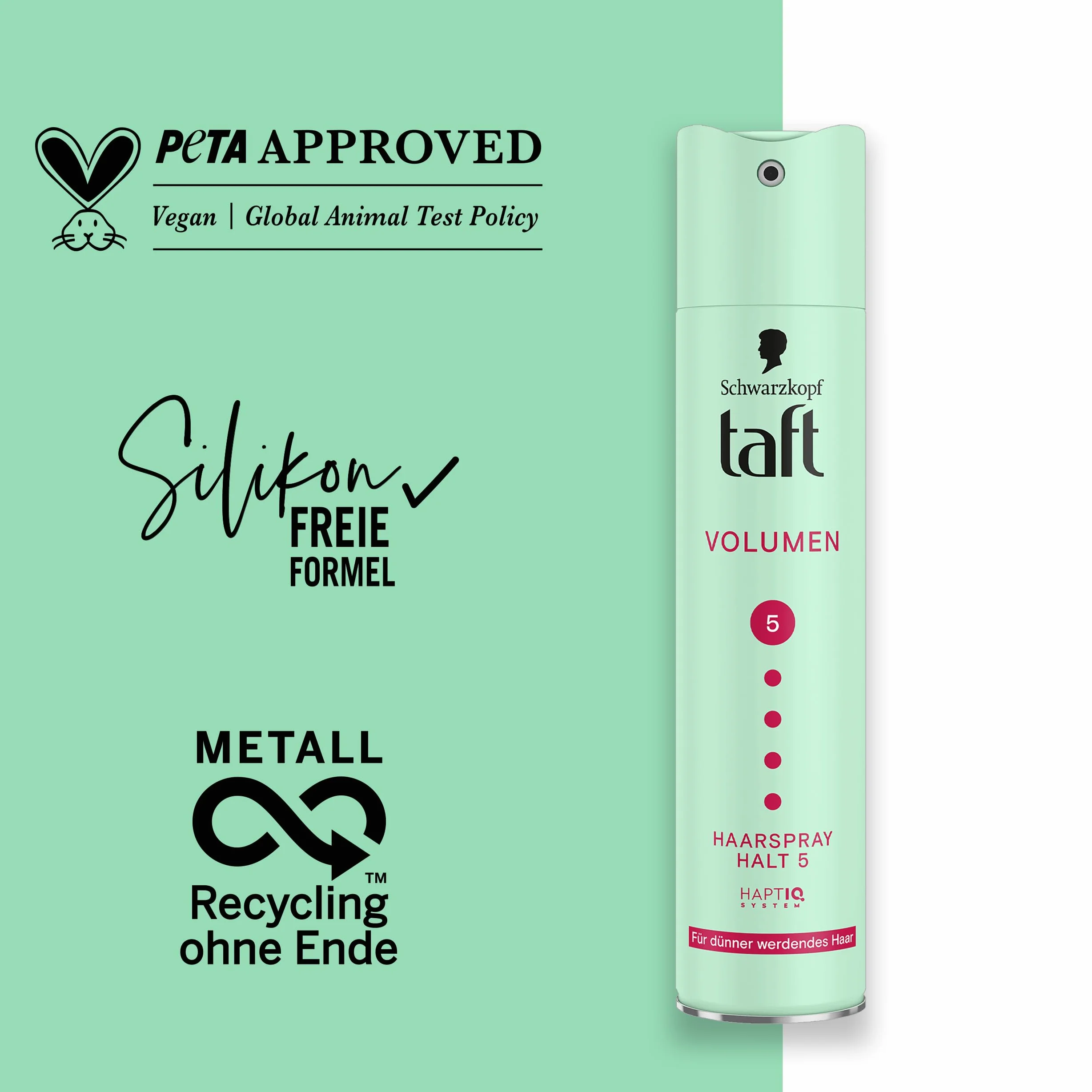 Schwarzkopf TAFT lakier do włosów o objętości (250 ml), 5 stopni utrwalenia, do stylizacji włosów cienkich i cienkich, wegańska formuła*