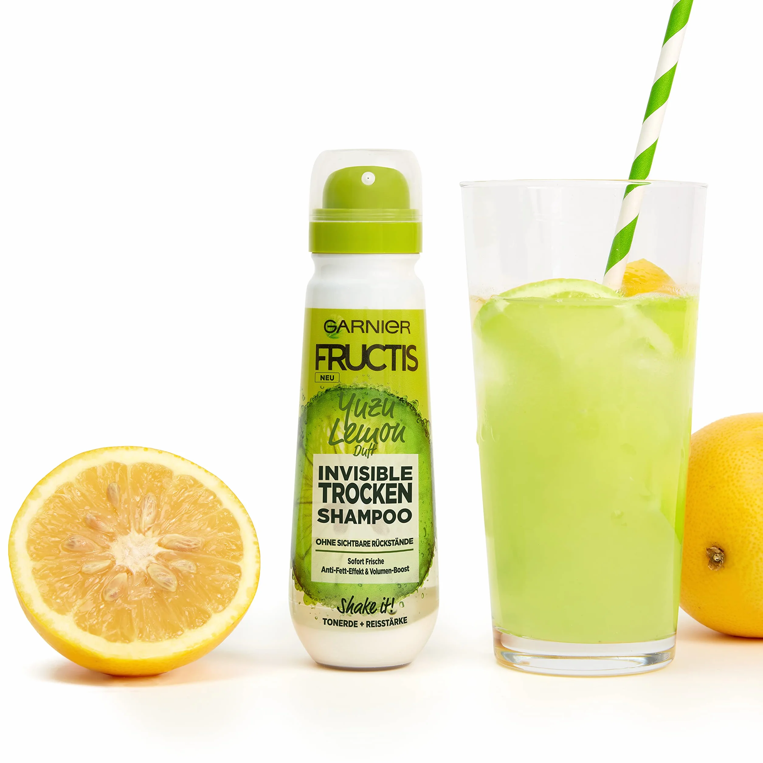 Garnier Suchy Szampon Invisible Przeciw Płytkom Tłuste Włosy Zwiększenie Objętości Yuzu Lemon 100 ml