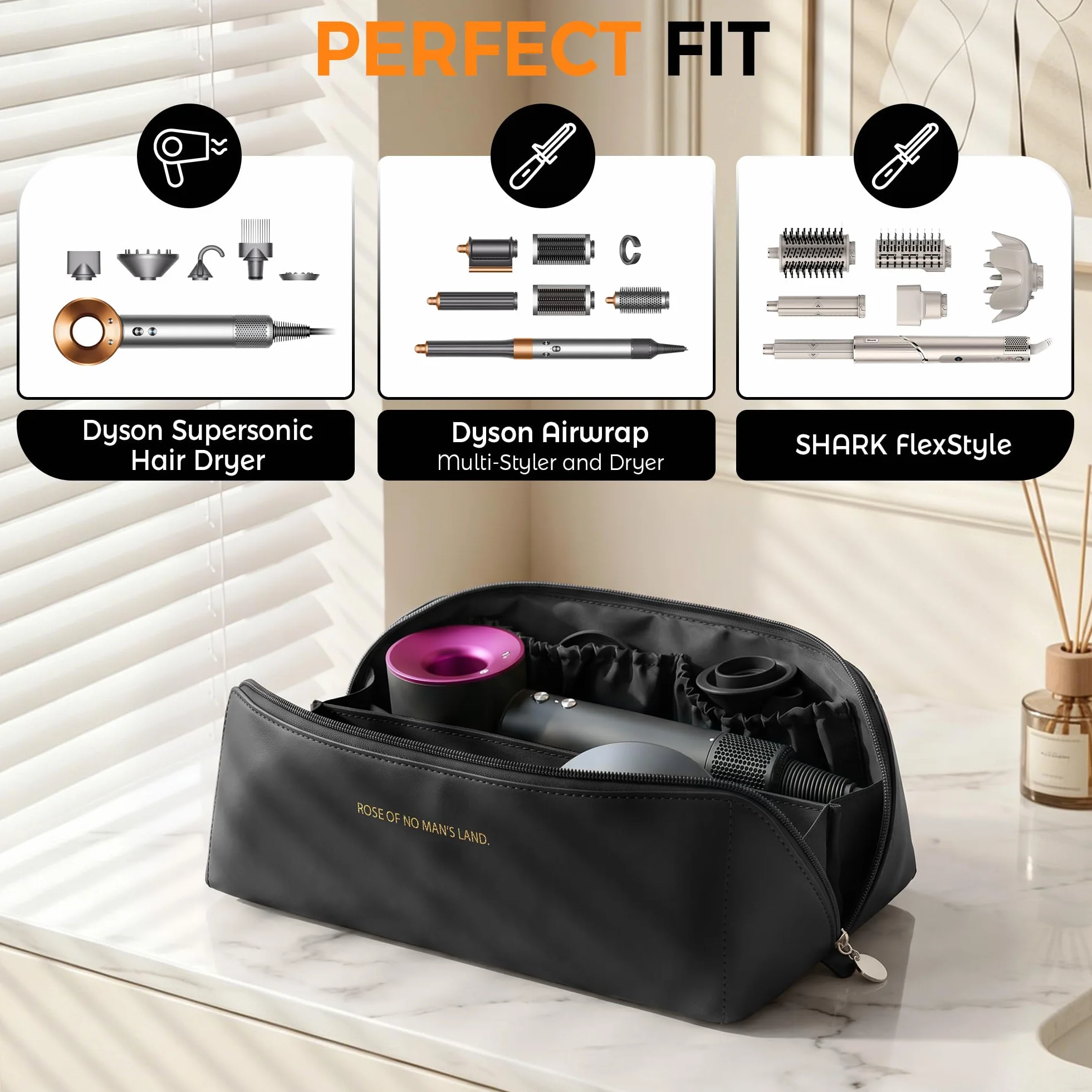 Torba podróżna do przechowywania Dyson Airwrap Styler Shark Flexstyle lokówka etui z dużym otworem przenośna