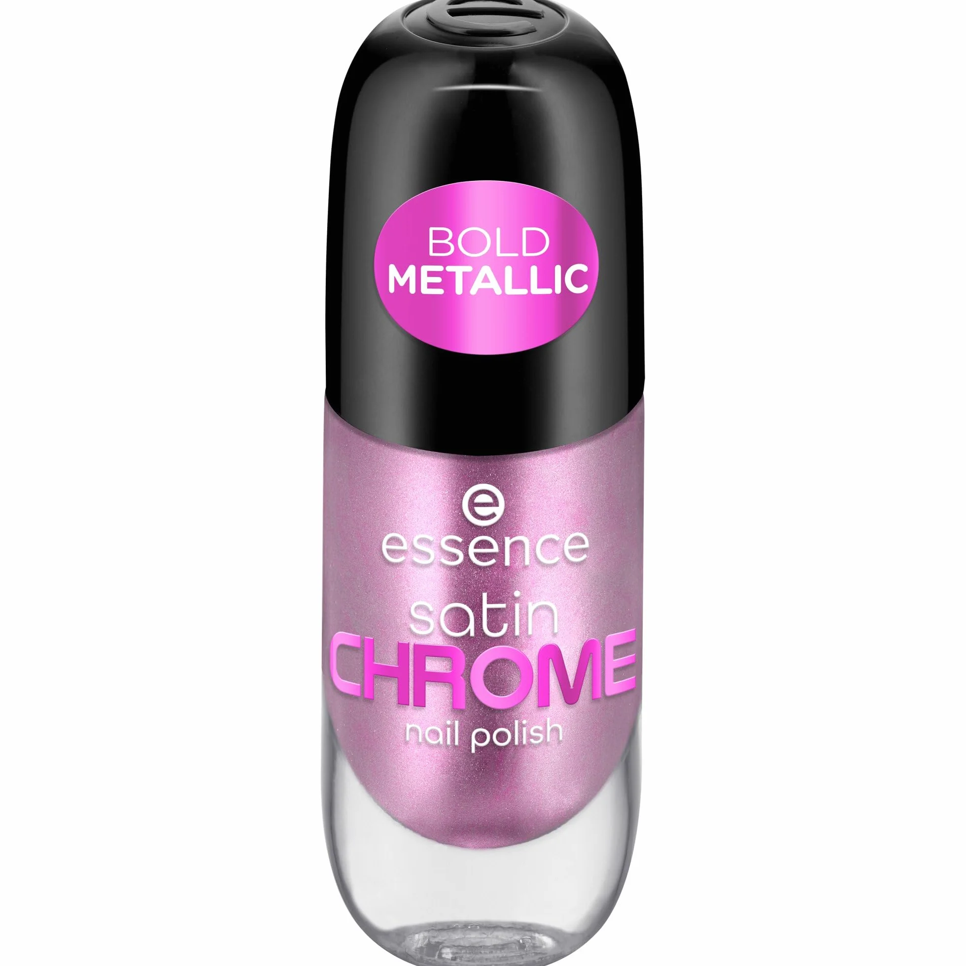 essence satynowy lakier do paznokci satin CHROME, pokrycie, wyraźny wynik, mocno napigmentowana/y, metaliczny (8ml)