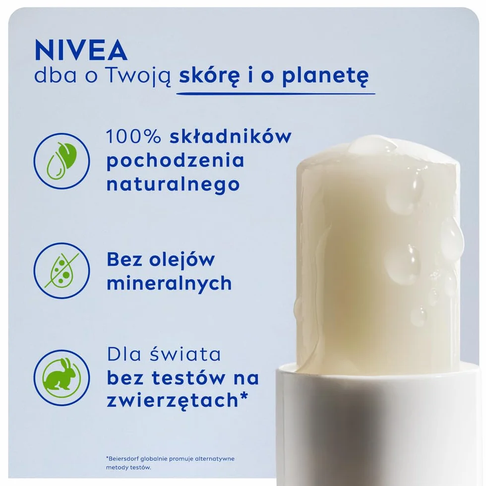 NIVEA Original Pielęgnująca pomadka do ust; 4,8 g
