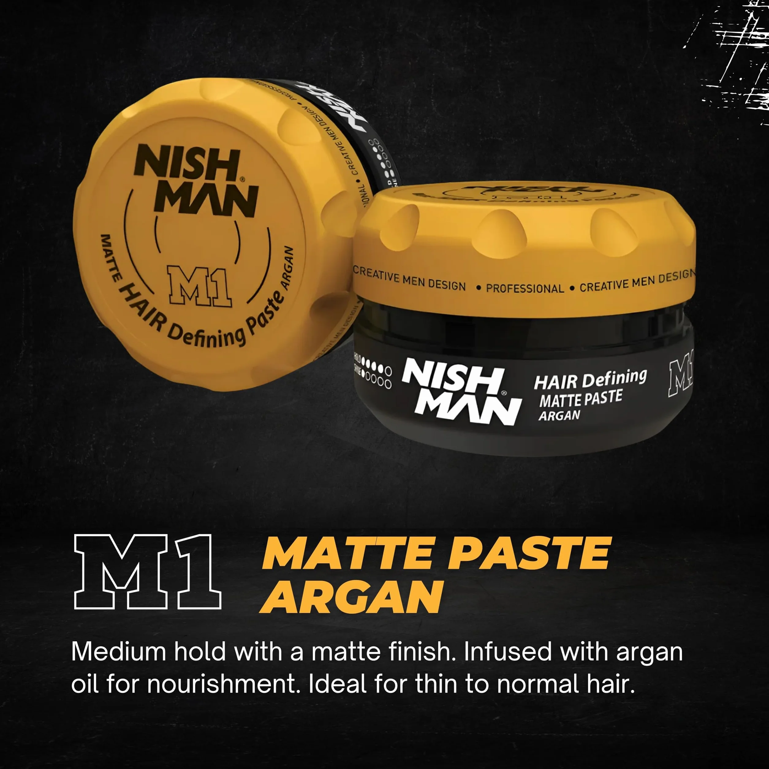 NISHMAN Wosk do Stylizacji Włosów Matowa Pasta Argan 100g