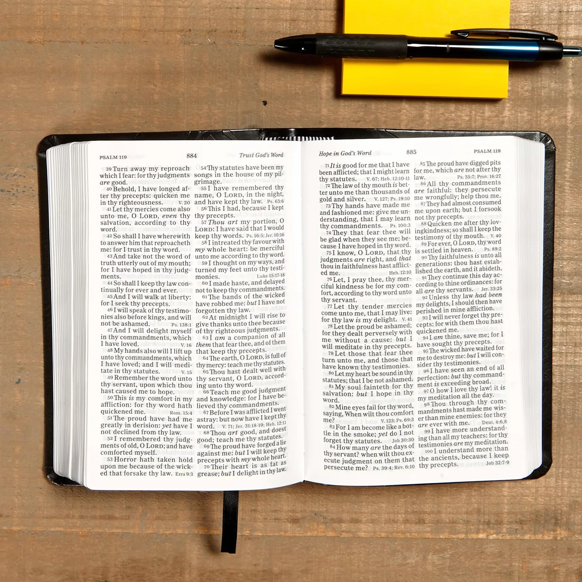 KJV Large Print Personal Size Reference Bible, Charcoal Leathertouch