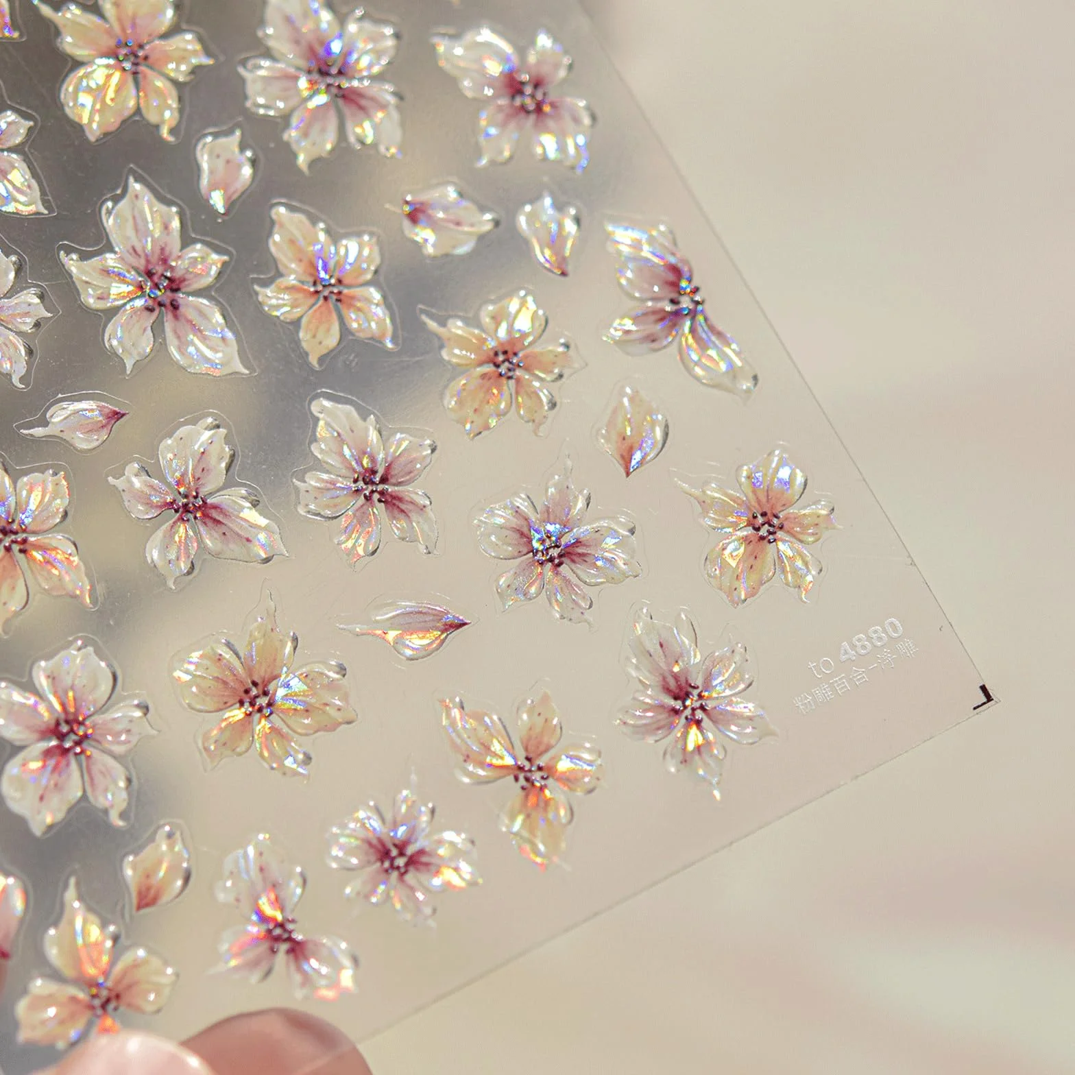 JMEOWIO 3D Kwiat Naklejki na Paznokcie 1 Arkuszy Nail Art Sticker Samoprzylepne Naklejek na Paznokcie Dekoracji Paznokci