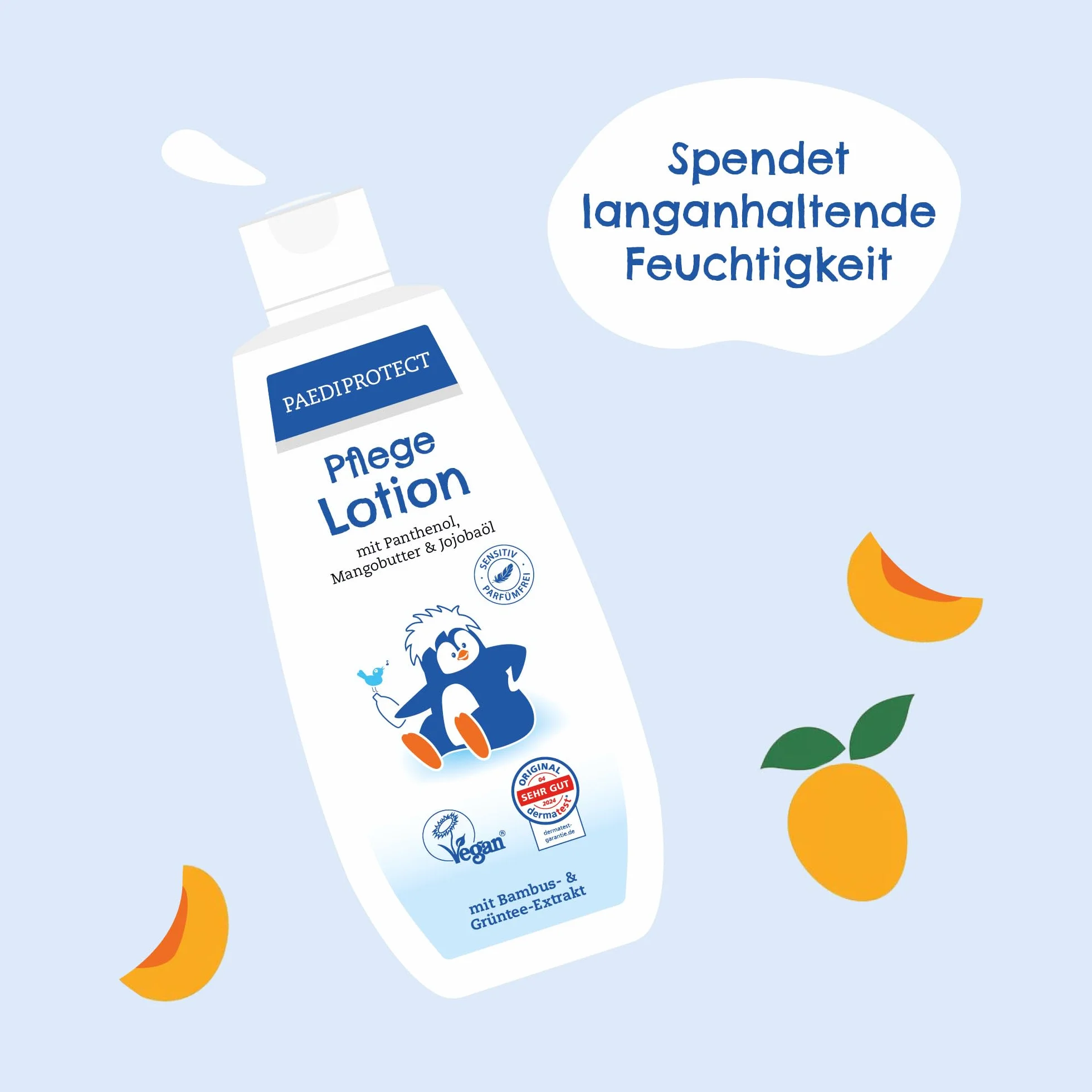PAEDIPROTECT Nawilżający balsam do ciała dla niemowląt i dzieci 200 ml z pantenolem i olejkiem jojoba