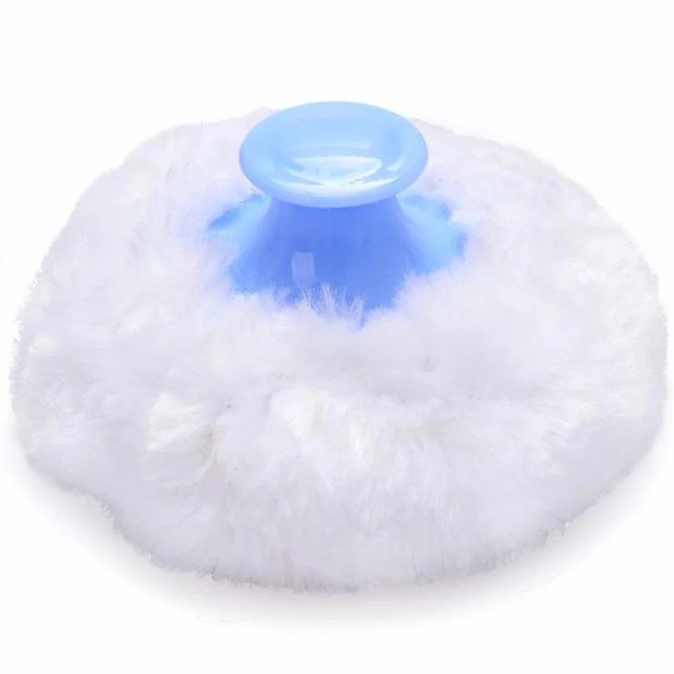 Baby Soft Face Body Kosmetyki Puder Tassel Sponge Box Fall Box Fall Container (niebieski)