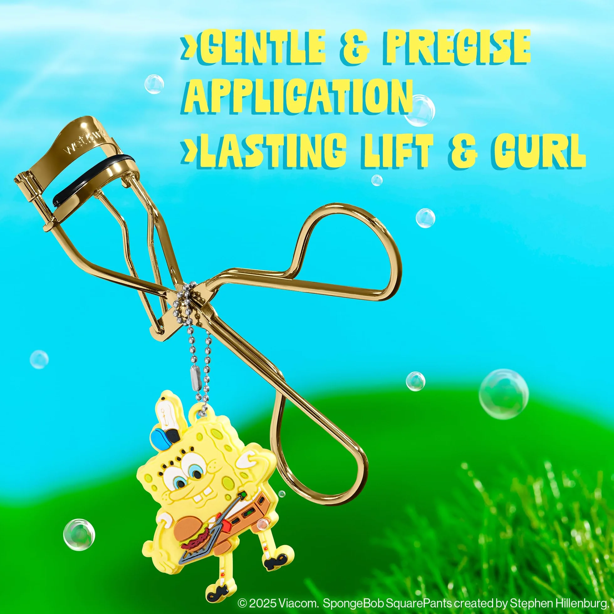 Wet n Wild Spongebob Eyelash Curler, Podkręcająca Zalotka do Rzęs z Silikonową Nakładką