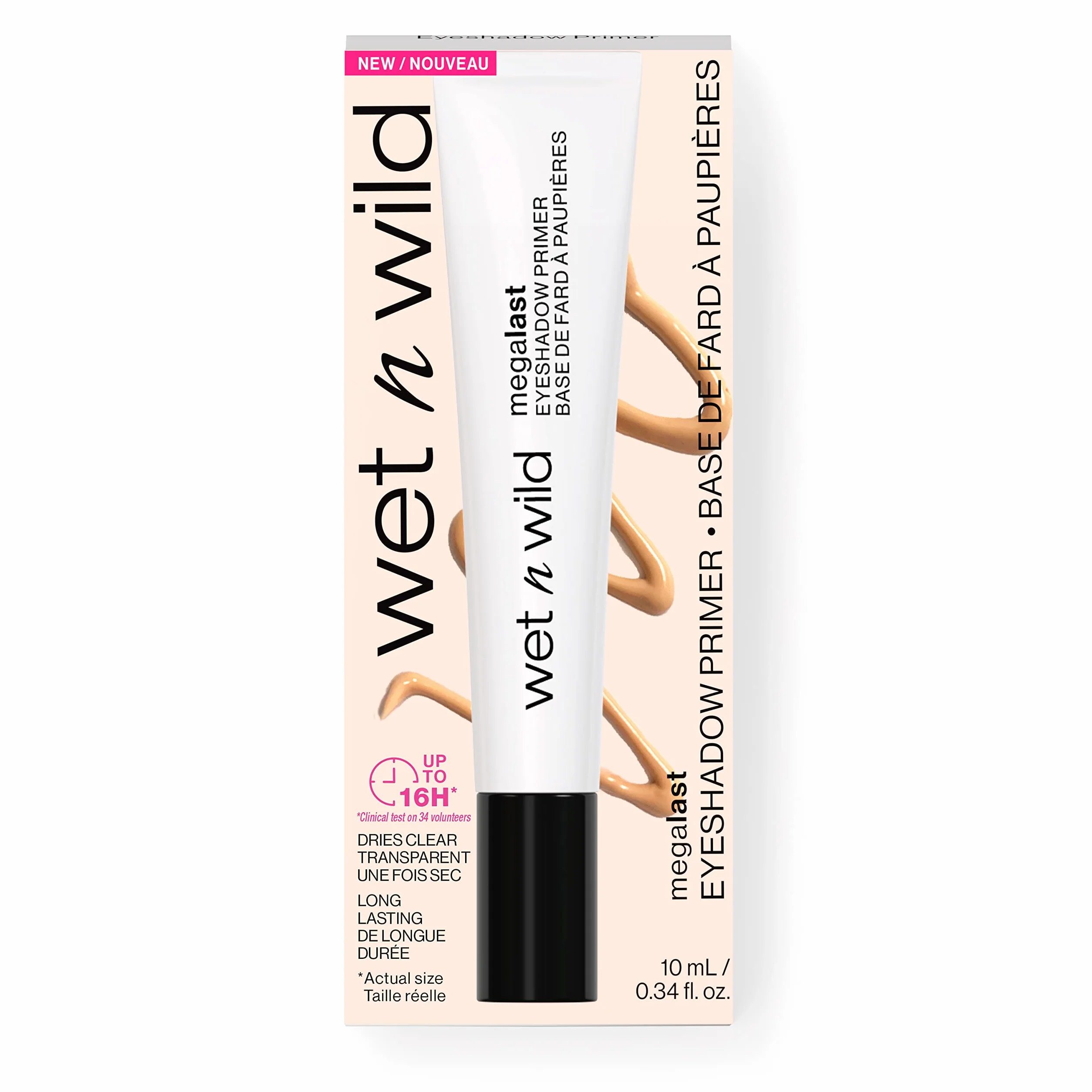 Wet n Wild Megalast BazaPodCienie, Ultra-Kremowa i Lekka BazaPodCienie, SchnieNaPrzezroczysto Wzbogacona o Antyoksydacyjną Witaminę E