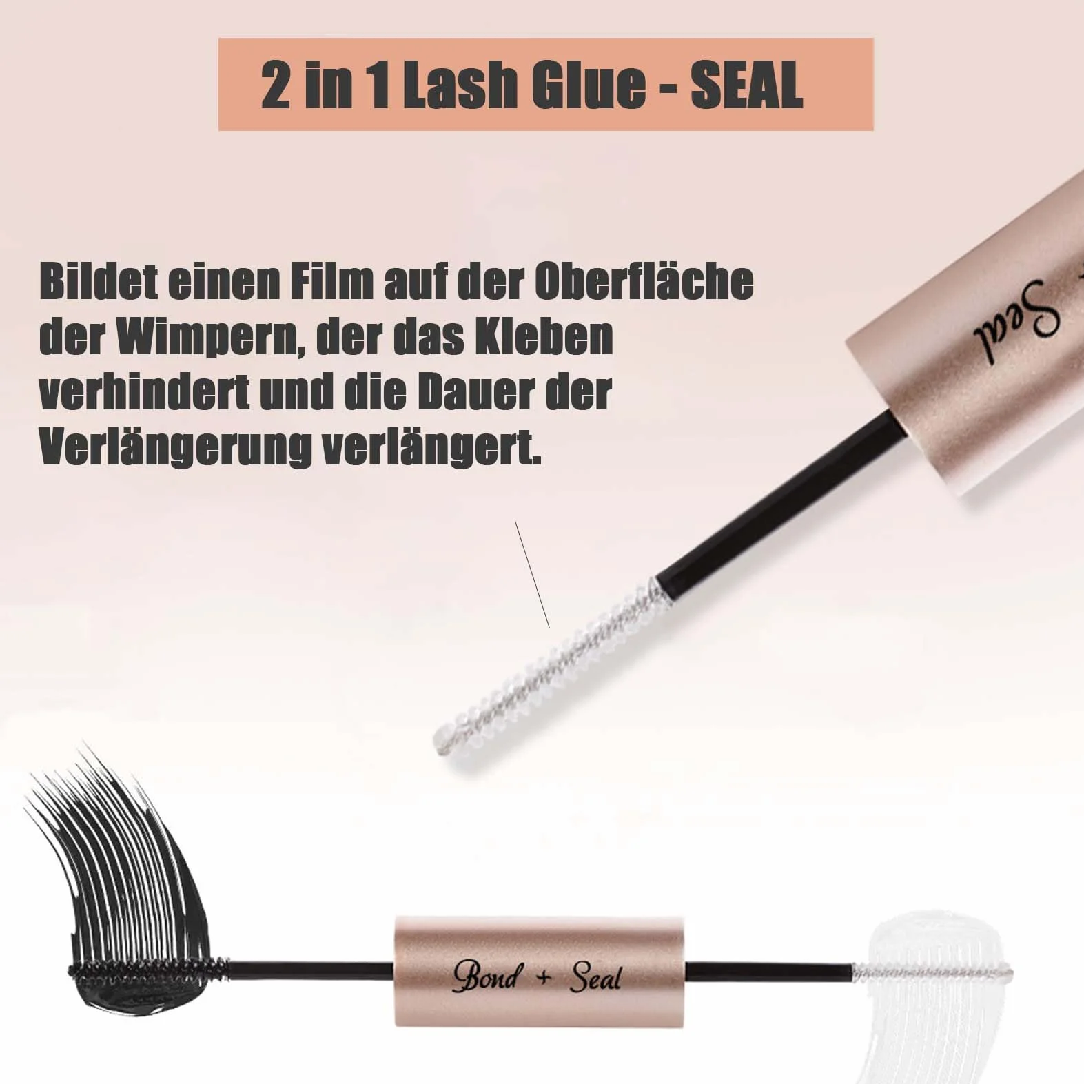 EONFAVE klej do rzęs 2 w 1 Bond & Seal wodoodporny 48-72 godziny