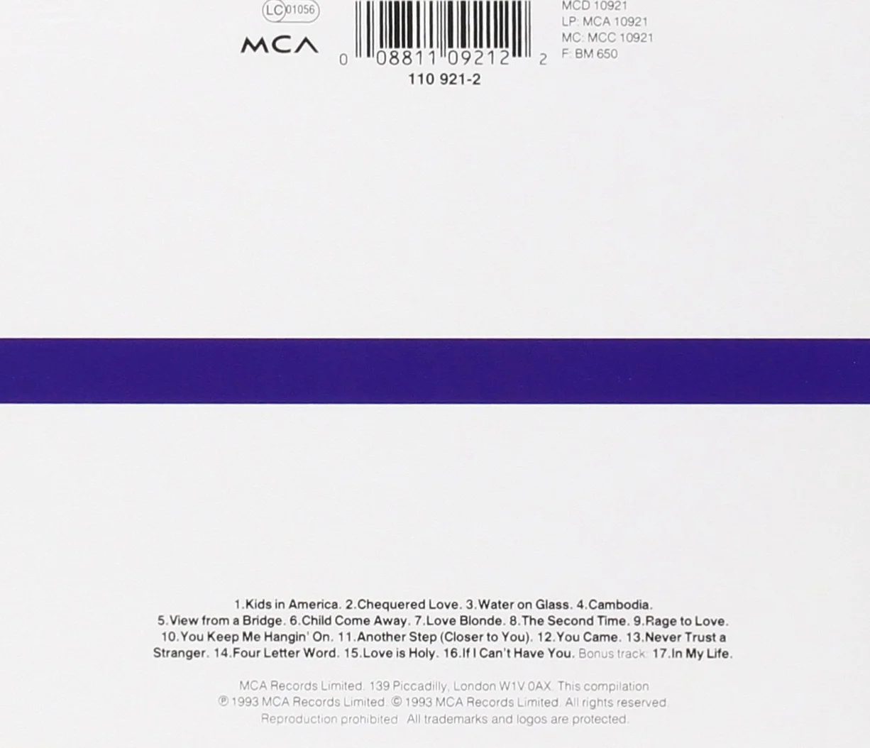 Kim Wilde - The Single Collect.81-93