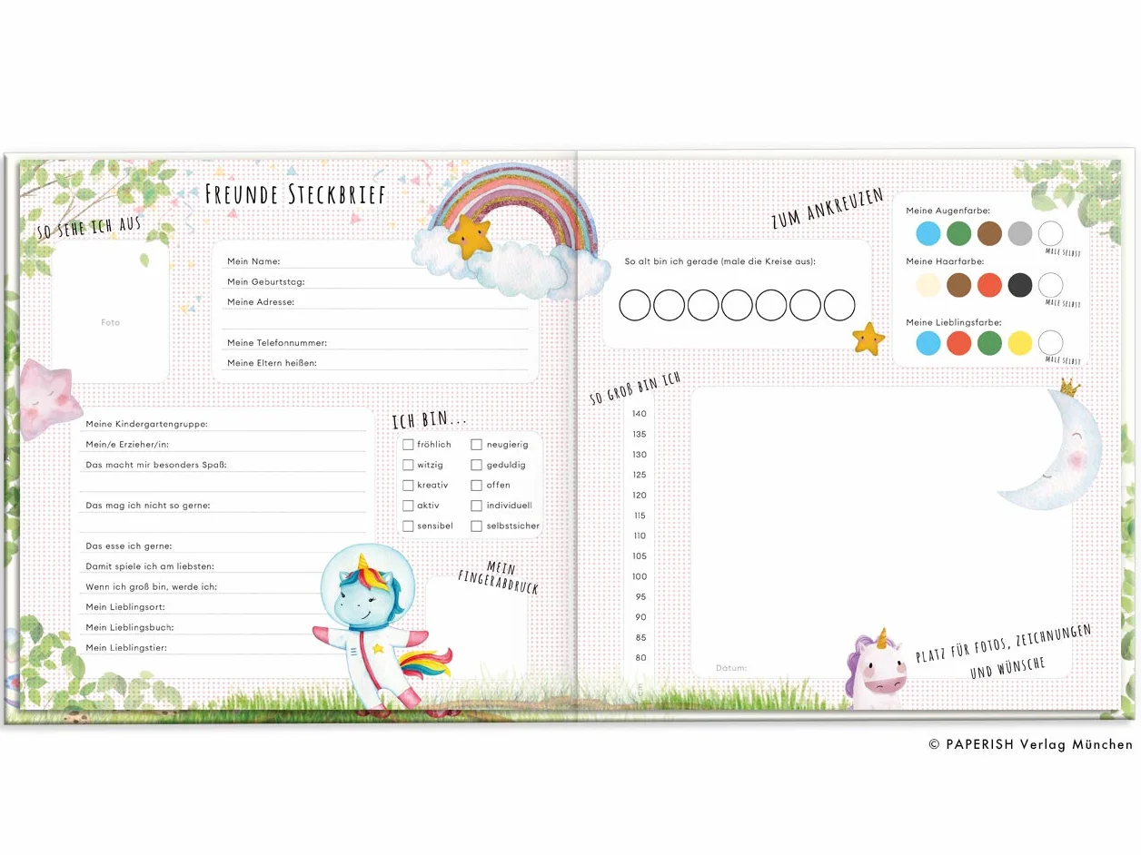 Kindergartenfreunde - EINHORN: ein Album für meine ersten Freunde (Freundebuch Kindergarten 3 Jahre)