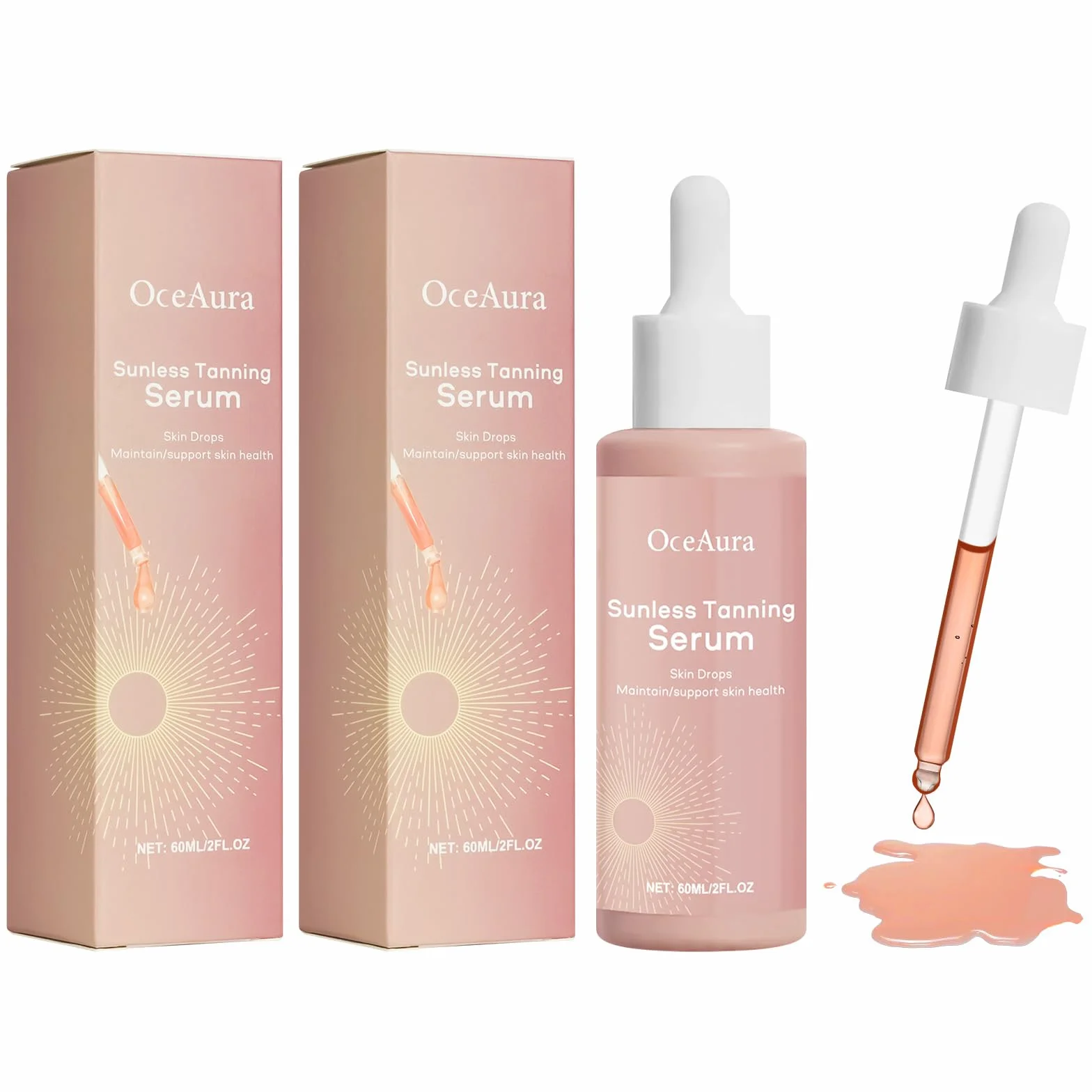 LOPHE Sunless Tanning Drops 2 x 60 ml Krople do Opalania Twarzy i Ciała
