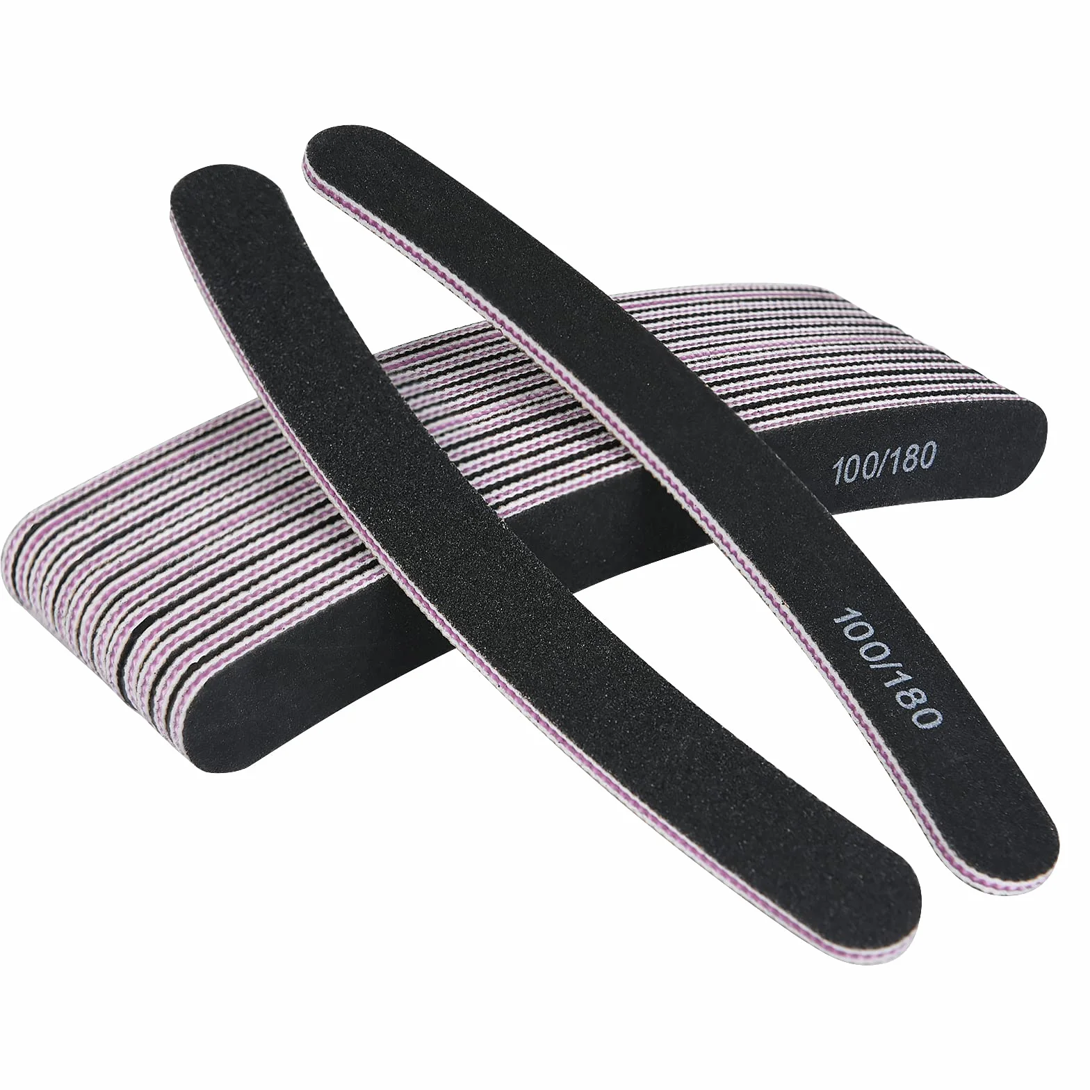 Profesjonalny pilnik do paznokci 15 szt. dwustronny ziarna 100/180 do manicure