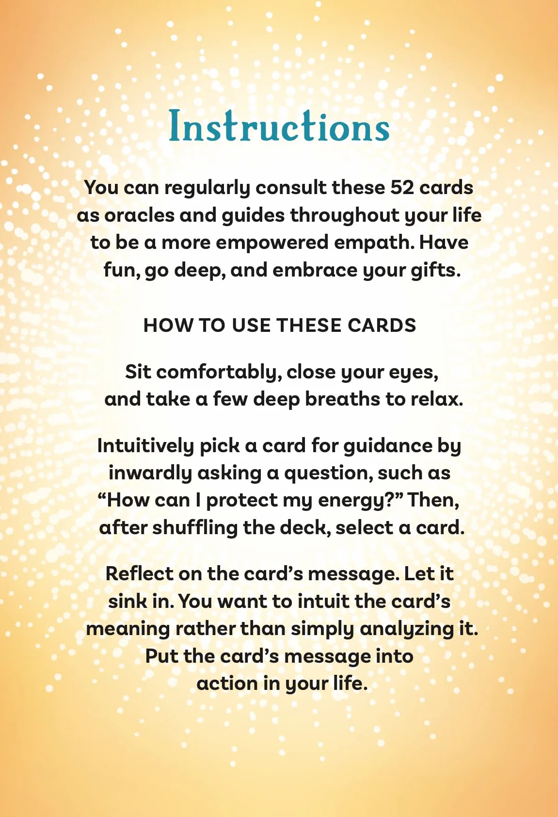 The Empath's Empowerment Deck: 52 Cards to Guide and Inspire Sensitive People