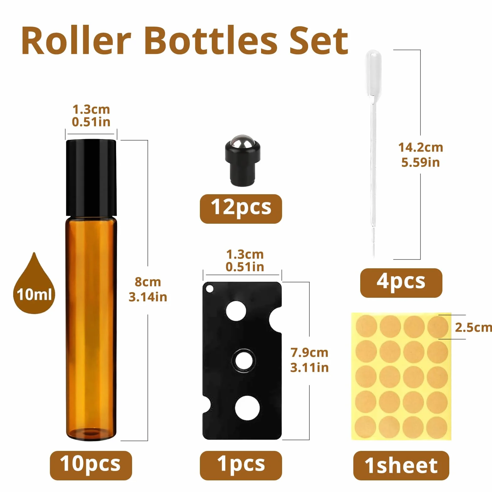 Roll on szklana buteleczka na olejki eteryczne 10 ml puste butelki na olej