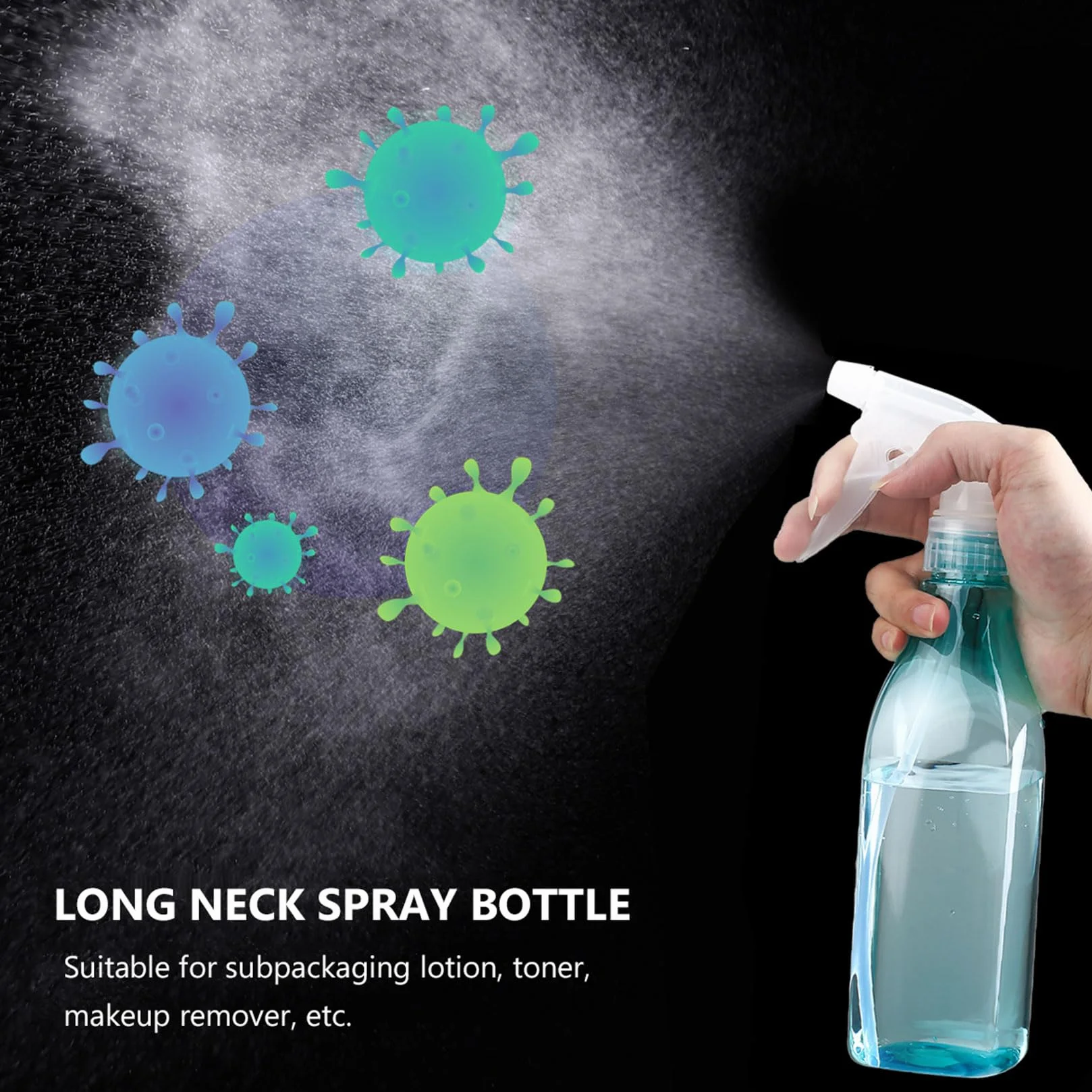 Butelki z atomizerem, 3 szt. 450ml Butelka do roszenia roślin, Butelka z wodą, Plastikowy atomizer, Puste, wielokrotnego dozowniki do kwiatów do roślin, ogrodu, włosów, fryzjera
