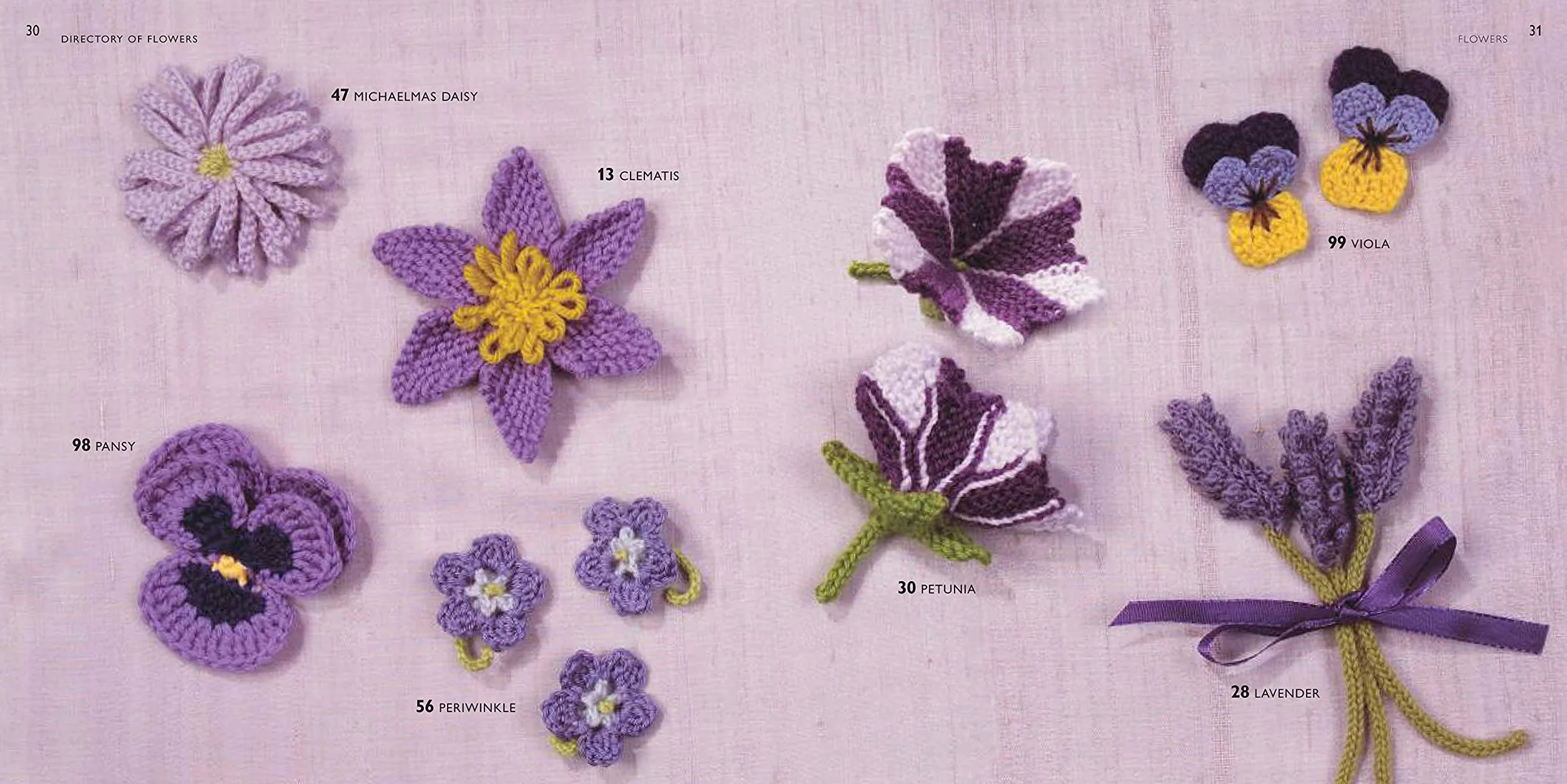 100 Flowers to Knit & Crochet: A Collection of Beautiful Blooms for Embellishing Clothes, Accessories, Cushionsand Throws