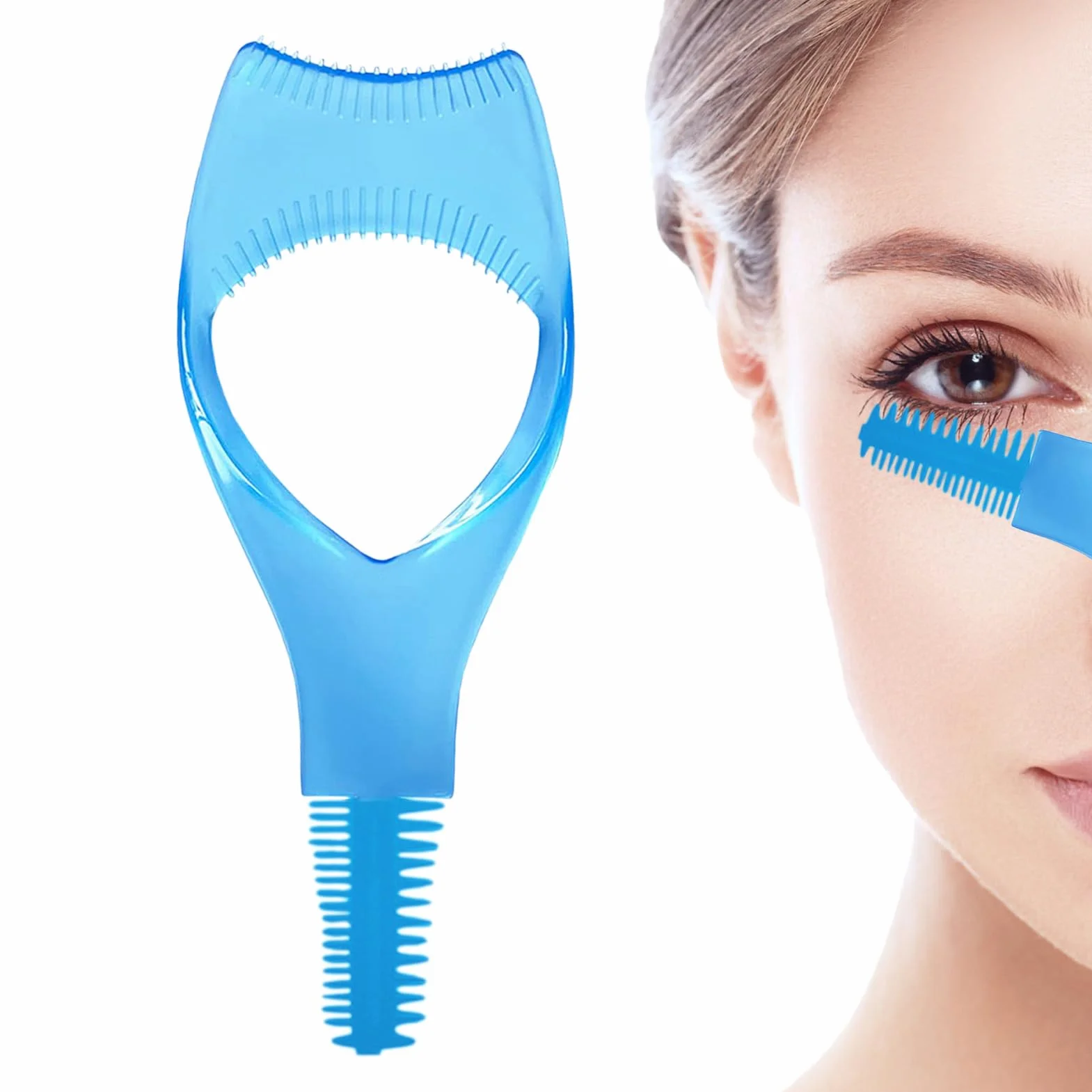 Narzędzie do nakładania rzęs 3 w 1, aplikator tarczy do maskary, narzędzia do rzęs, ochrona aplikatora tarczy do maskary, grzebień do rzęs, szablon do maskary dla górnych i dolnych rzęs