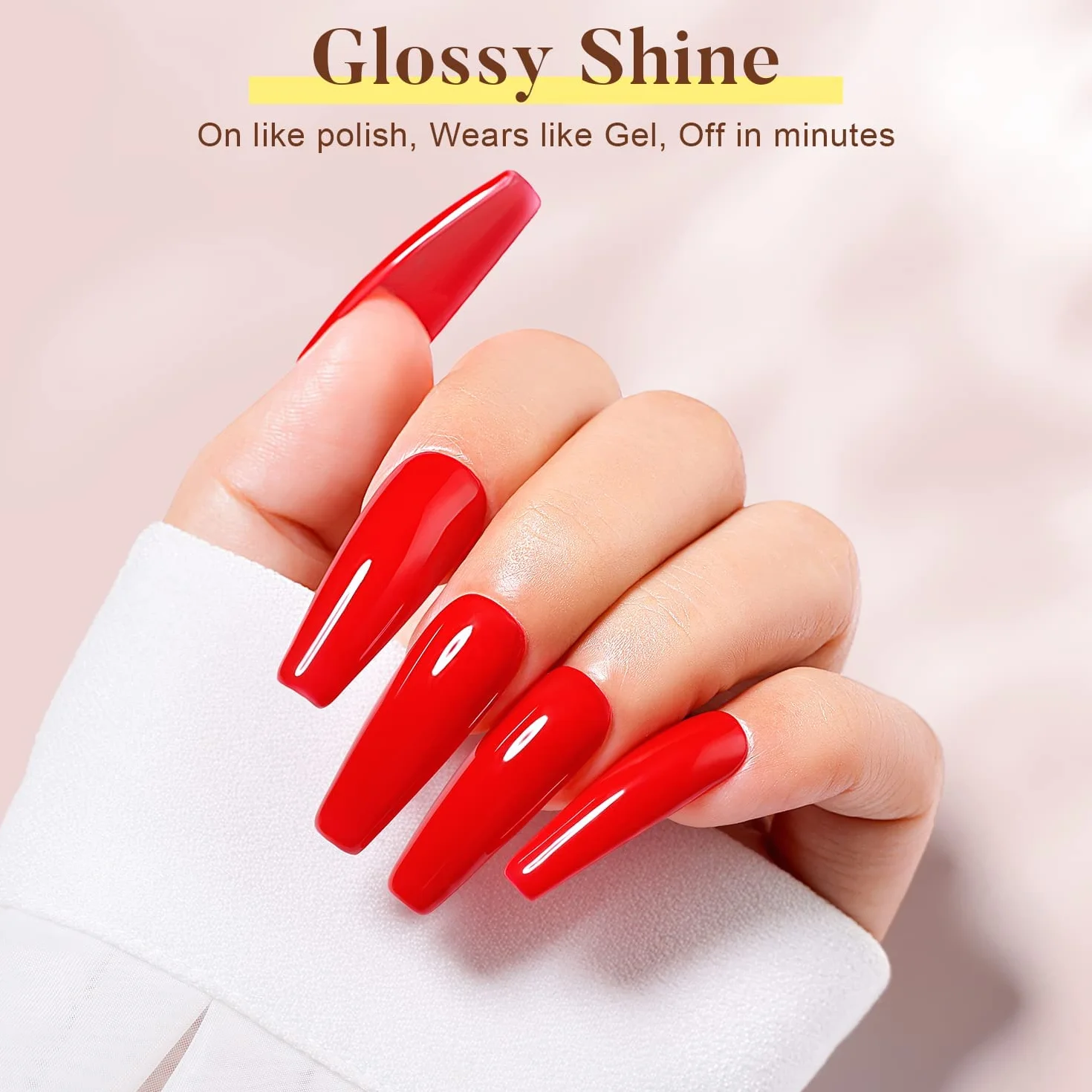 AIMEILI Lakier żelowy Top Coat – przezroczysty lakier UV LED Soak Off Nail Art, błyszczące wykończenie o wysokim połysku, trwały, łatwy w aplikacji, bez odprysków, 10 ml