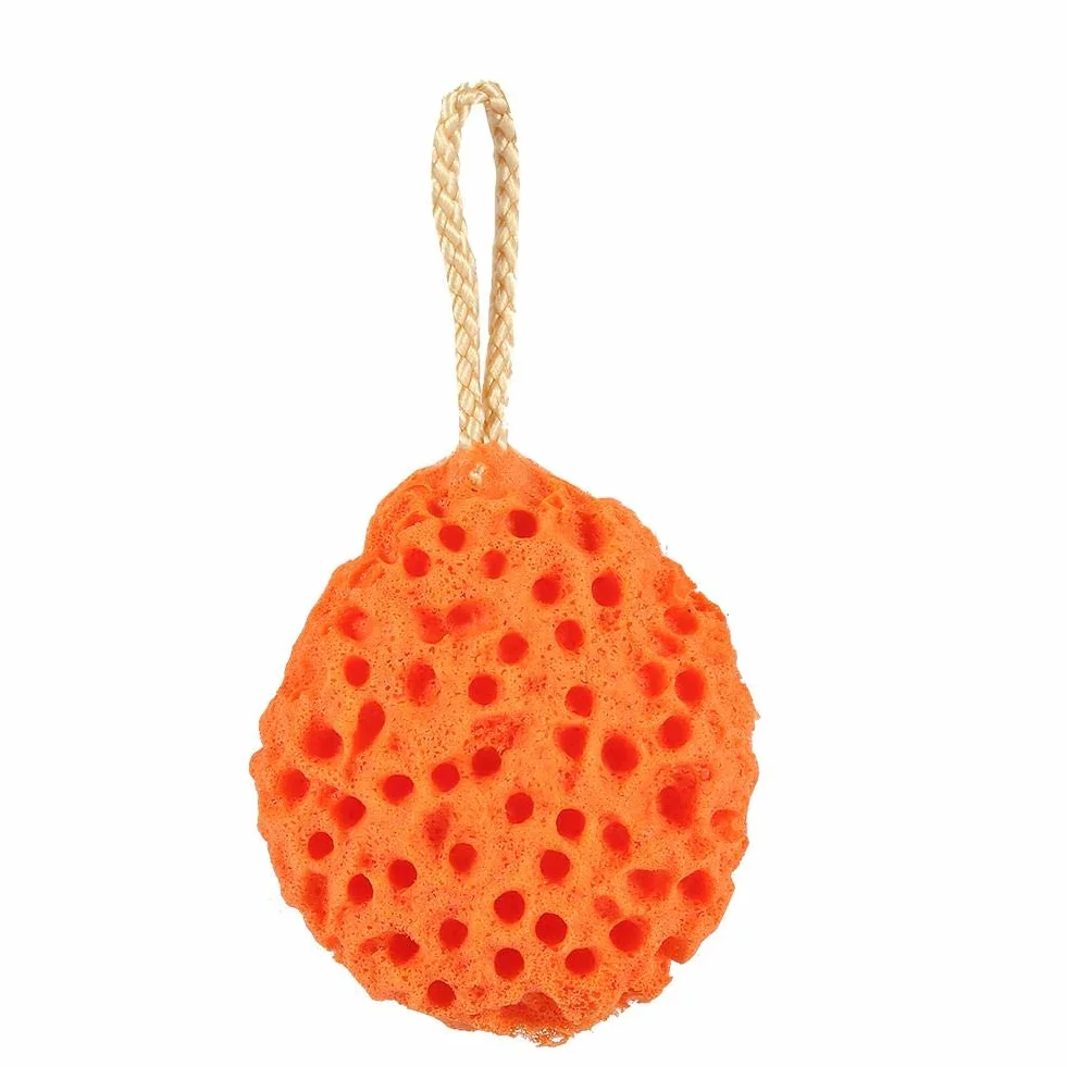 Asixx gąbka pod prysznic, 3 kolory gąbki do kąpieli Beauty Soft z hydrofilowego poliuretanu, łatwa do mycia i suszenia. Dzięki odporności na wysoką temperaturę (pomarańczowa)