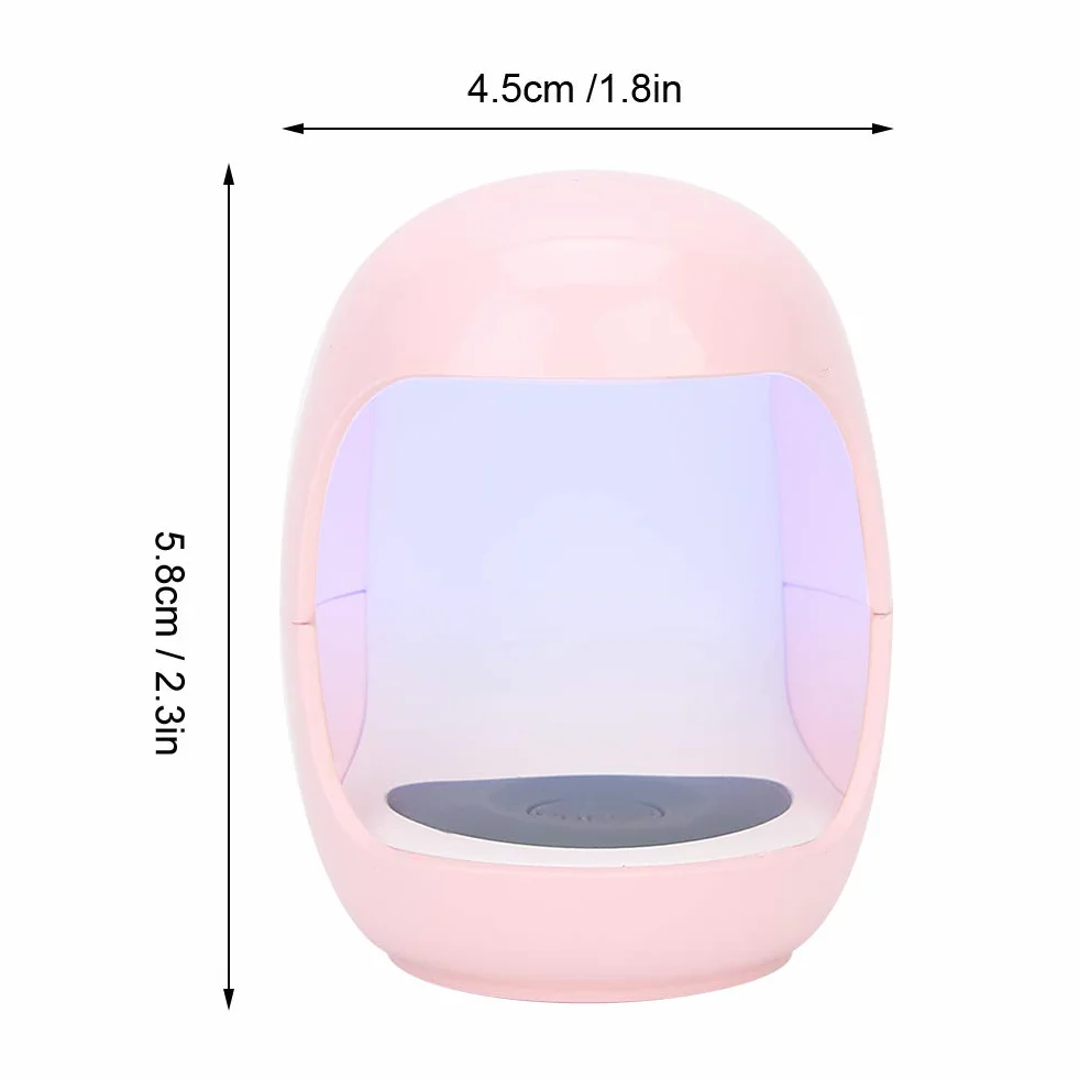 Mini Lampa UV LED do Paznokci, Przenośna USB do Żelowego Lakieru, Różowy