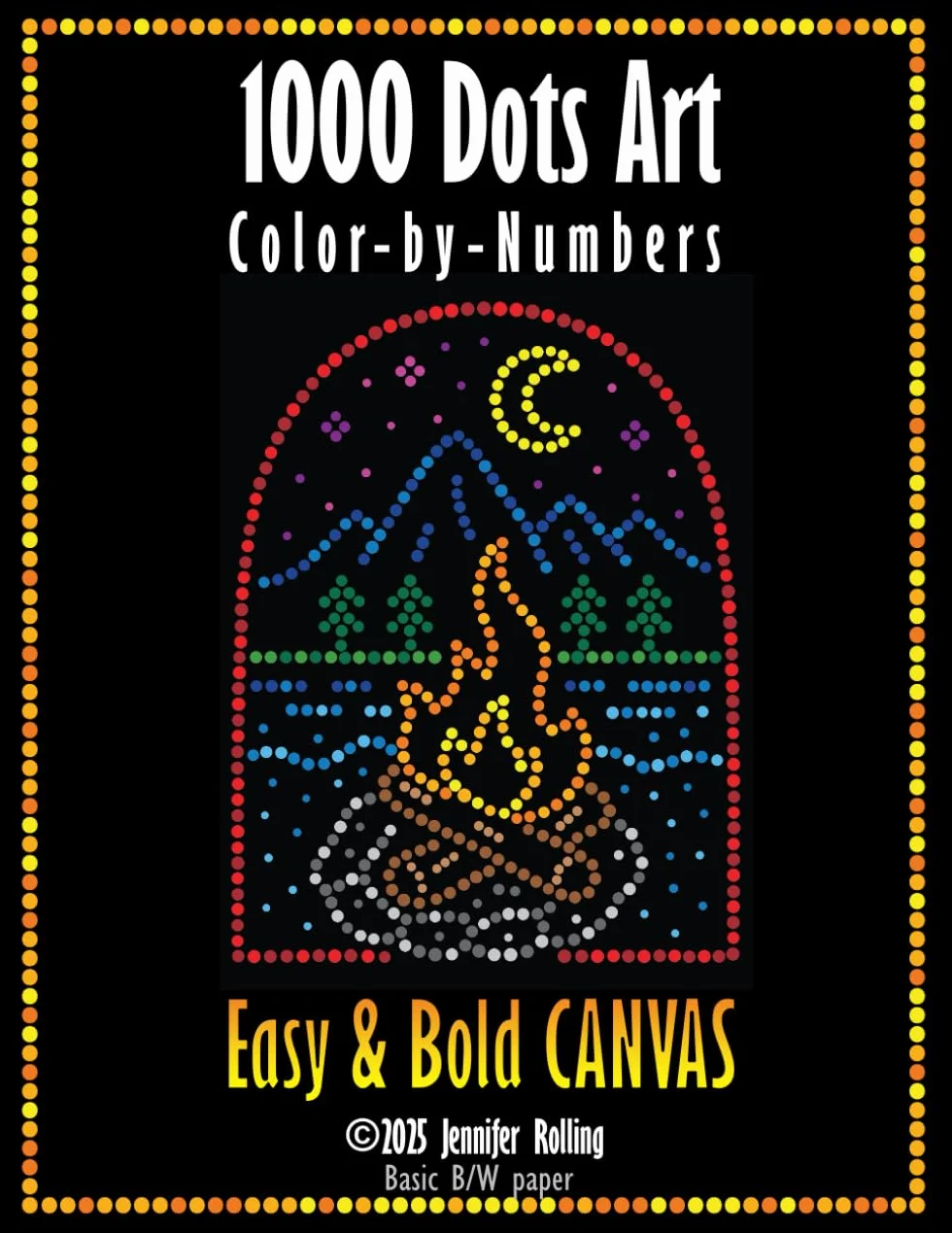 1000 Dots Art Color-by-Numbers: Easy & Bold Cute CANVAS