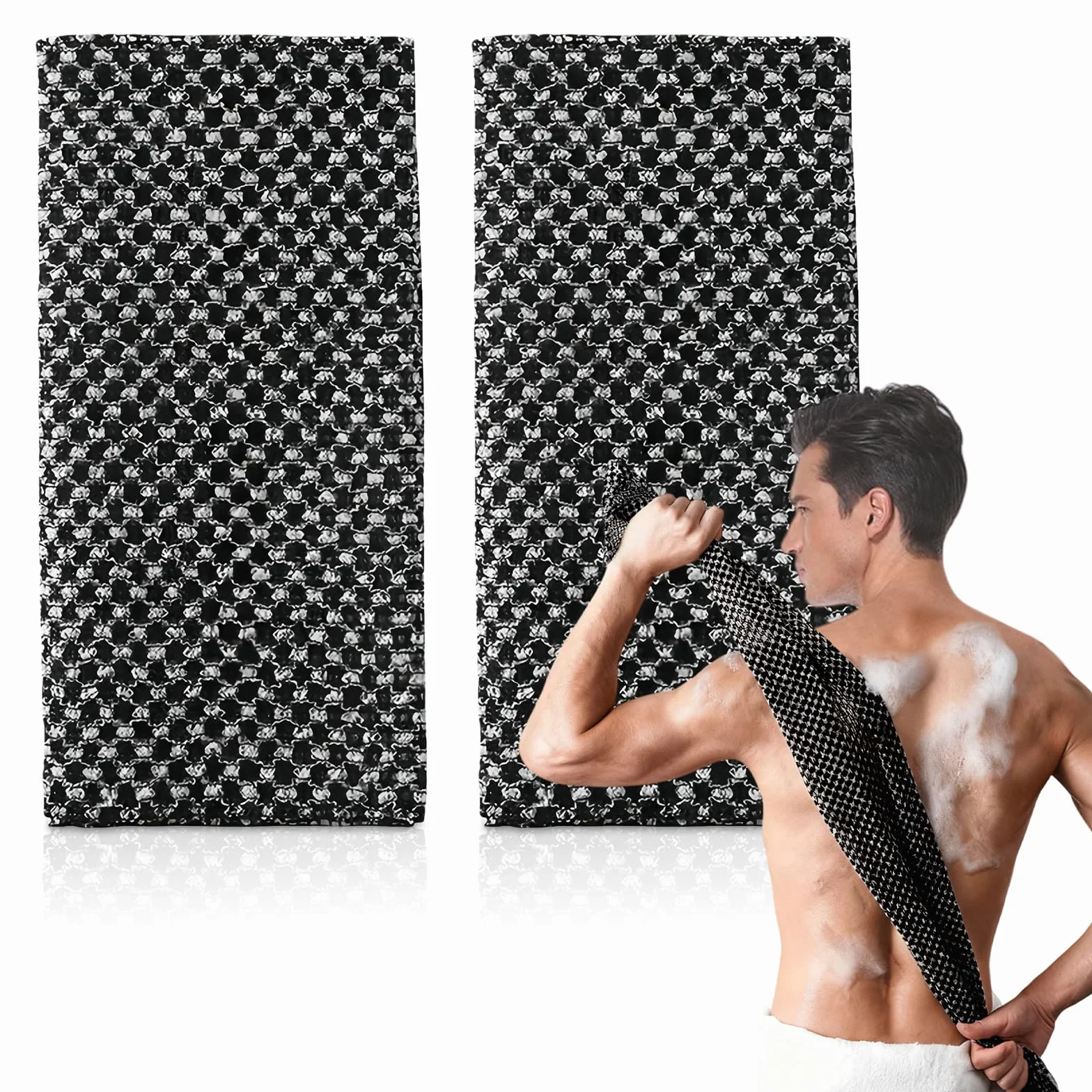 Flintronic Gąbka do kąpieli 100 cm, 2 sztuki, ultra miękka, głębokie czyszczenie