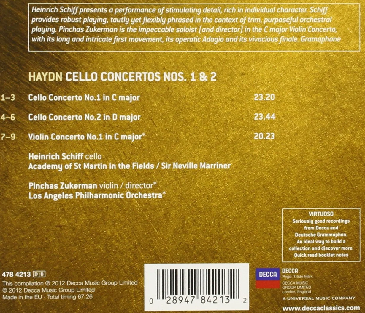 Haydn: Cello Concertos Nos.1 & 2; Violin Concerto