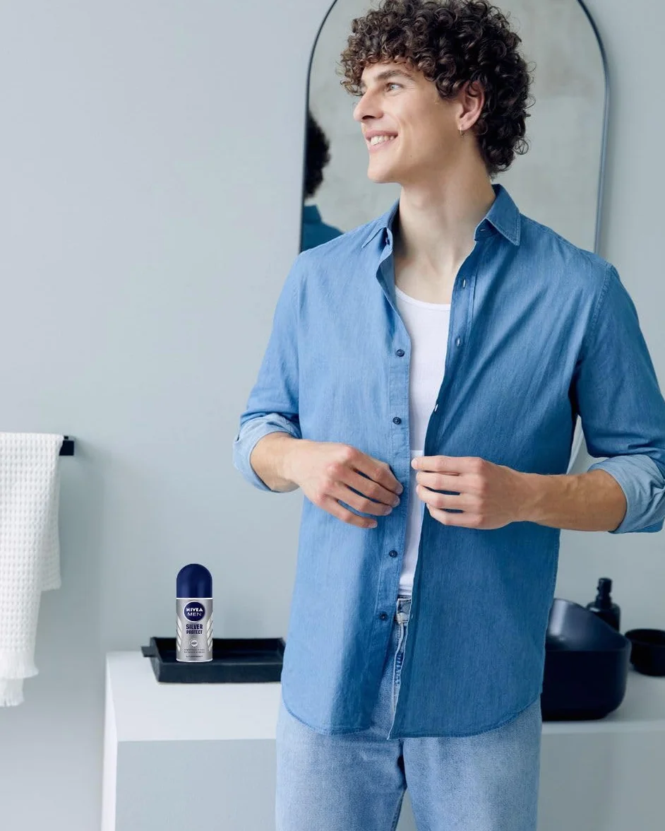 NIVEA MEN Silver Protect 48 H Antybakteryjny antyperspirant w kulce dla mężczyzn 50 ml