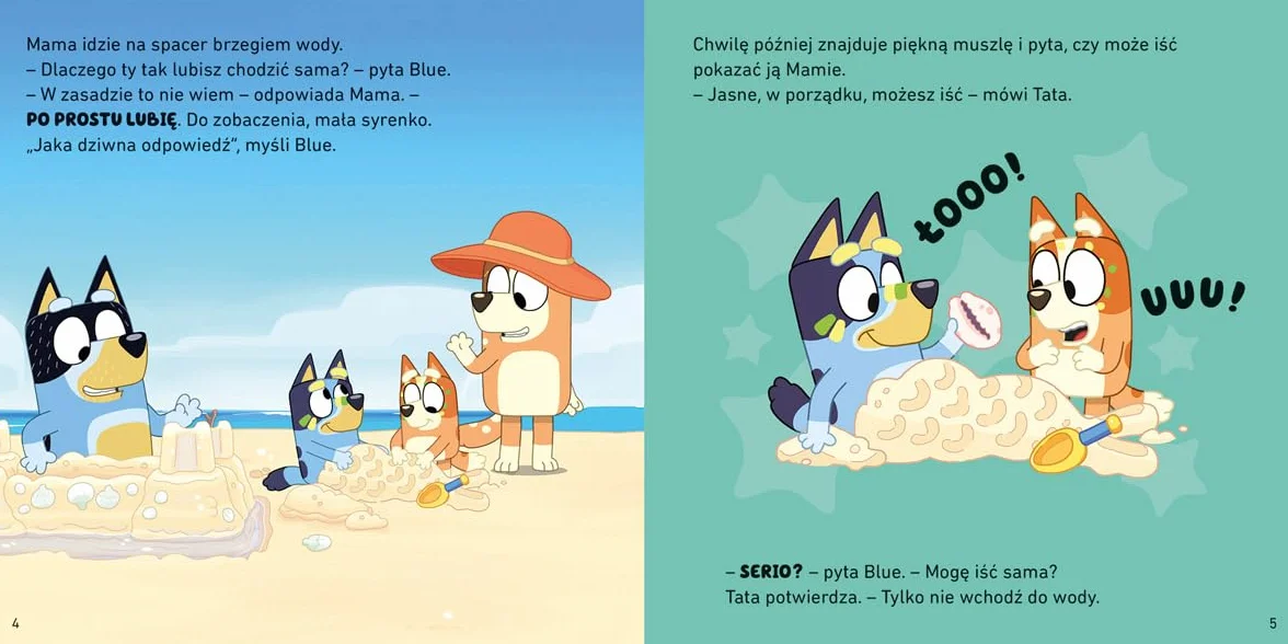 Bluey. Plaża. Moja czytanka