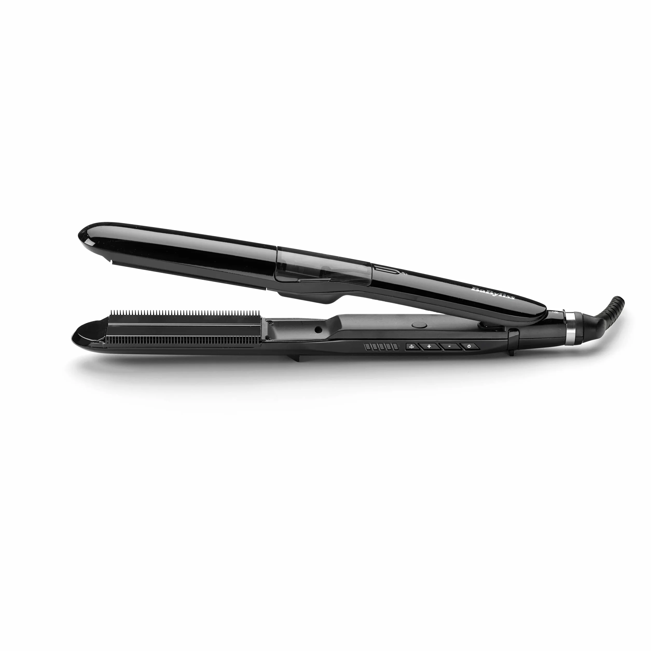 BaByliss Steam Straight Prostownica Parowa ST492E, Płytki Tytanowo-Ceramiczne, 5 Ustawień Temperatury 150-230°C