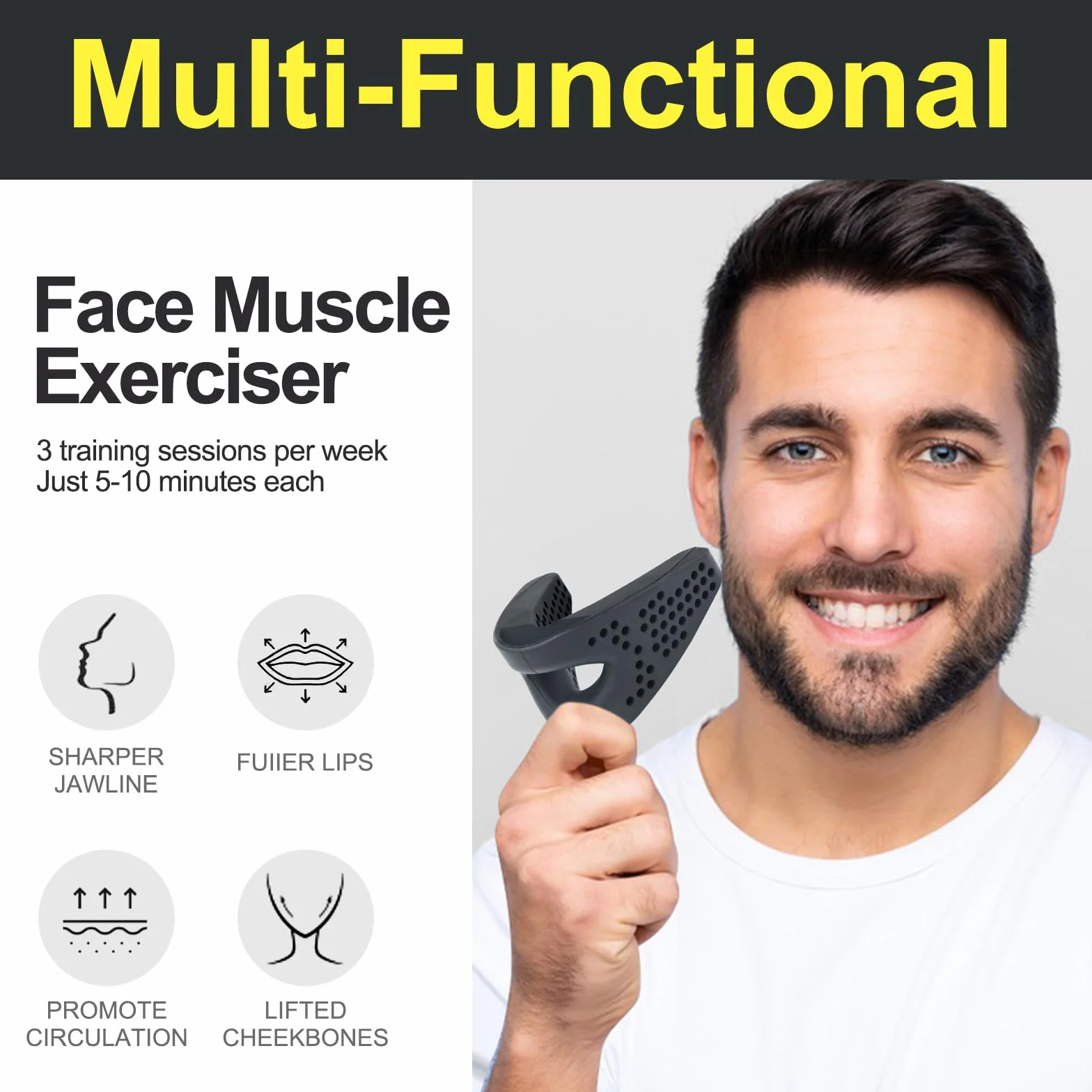 JVR trenażer szczękowy Jawline Exerciser 45 lbs czarny