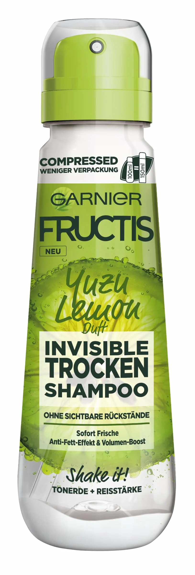 Garnier Suchy Szampon Invisible Przeciw Płytkom Tłuste Włosy Zwiększenie Objętości Yuzu Lemon 100 ml